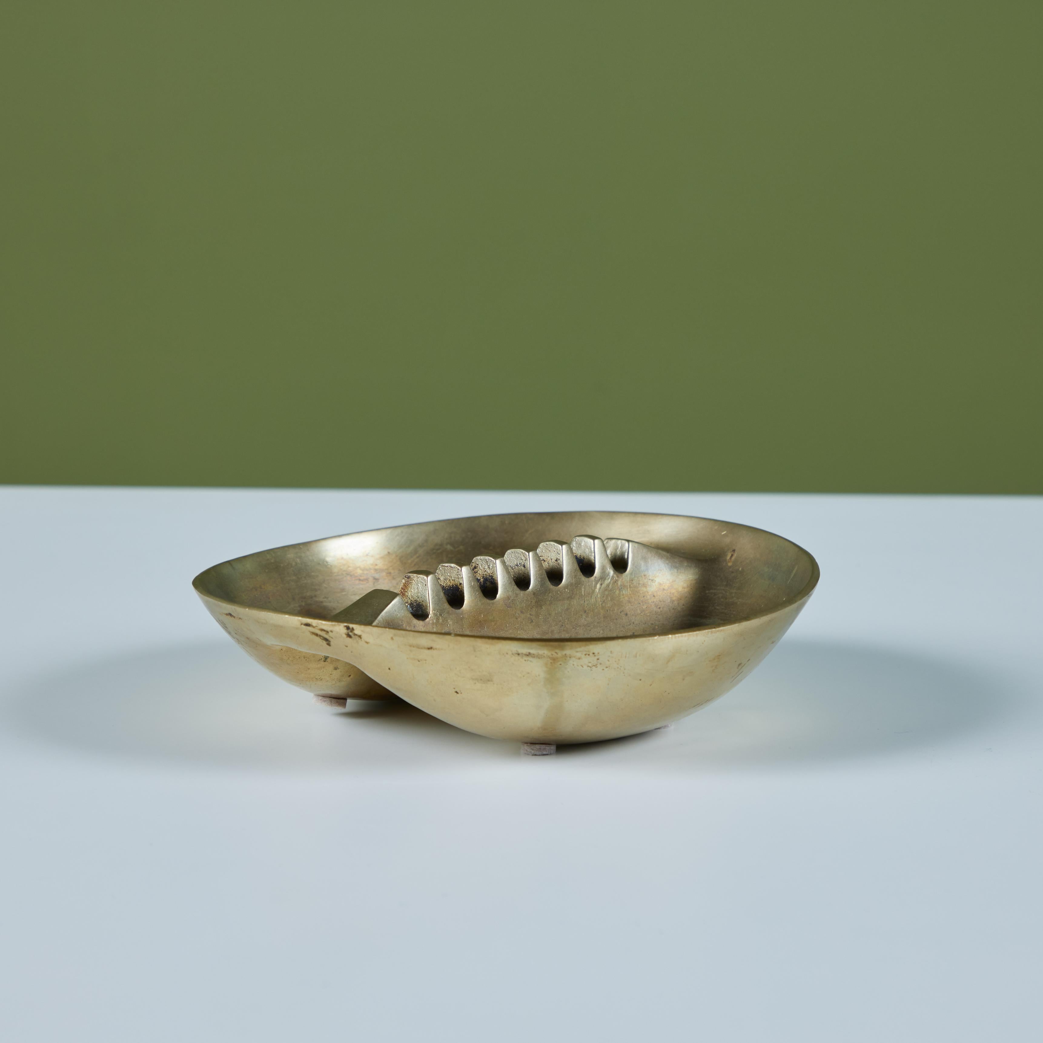 American Solid Brass Ashtray For Sale