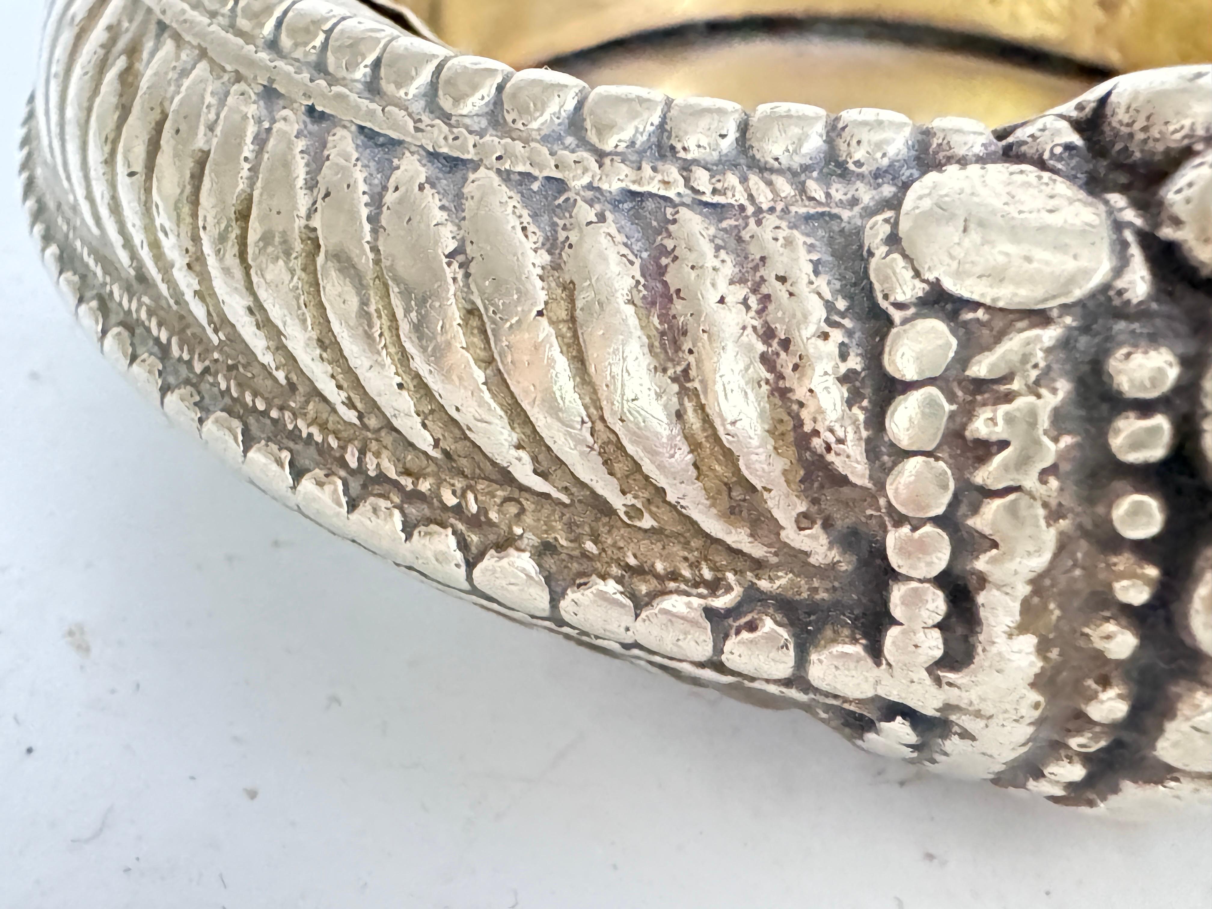 Solid Brass Ashtray Old Patina France 1960 Gold Color For Sale 5