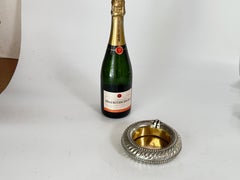 Solid Brass Ashtray Old Patina France 1960 Gold Color