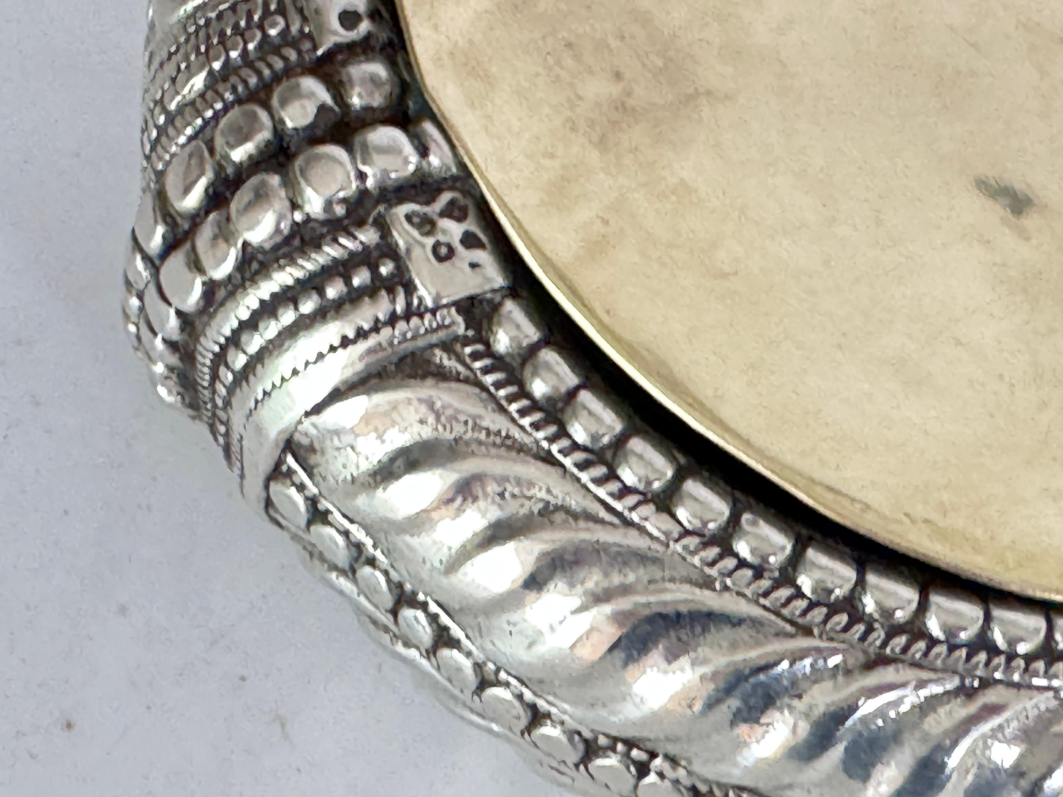 Solid Brass Ashtray Old Patina France 1960 Gold Color For Sale 1