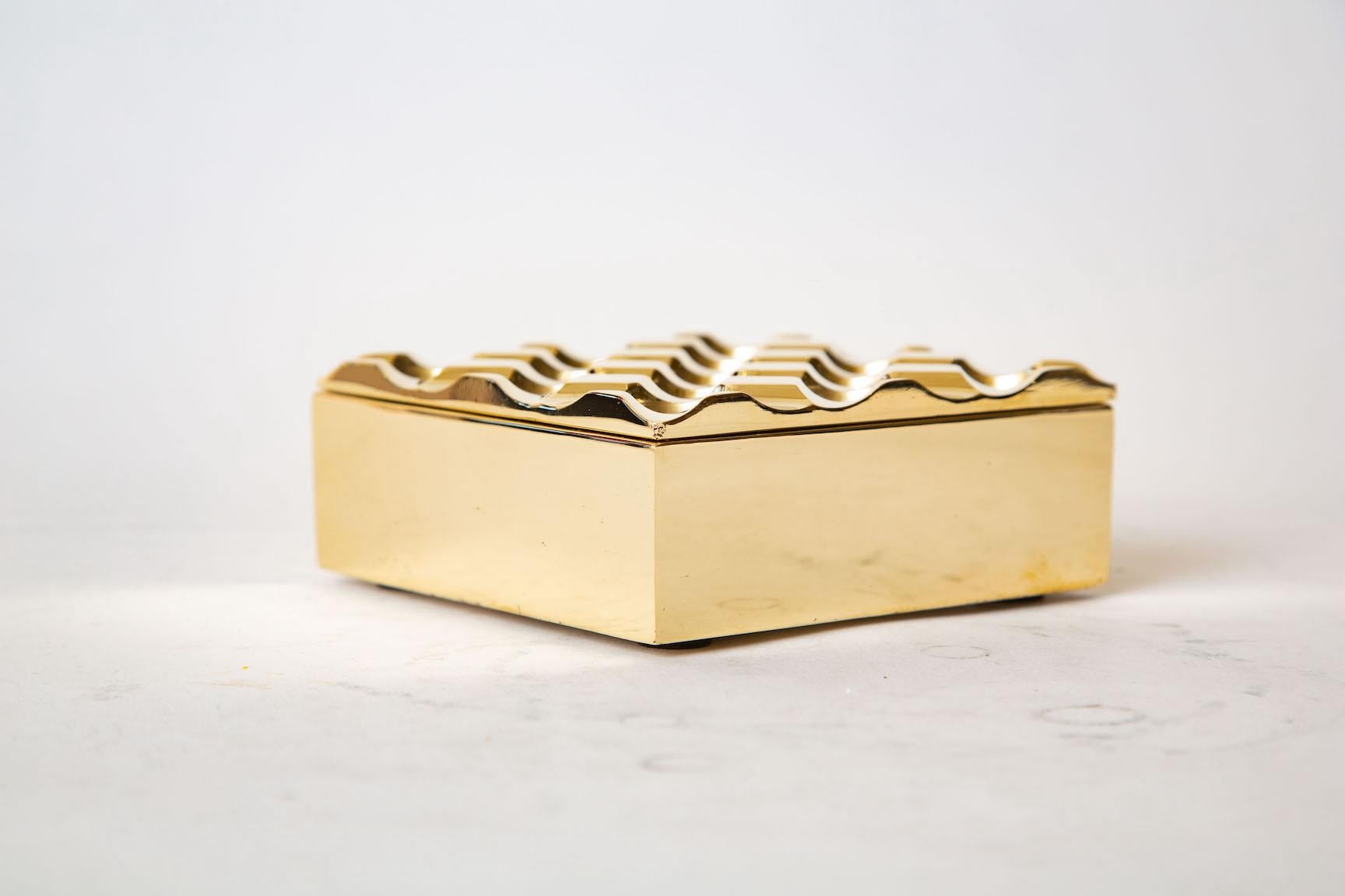 Late 20th Century Solid Brass Ashtray or Desk Accessory by Backstrom Holger & Bo Ljungberg Sweden