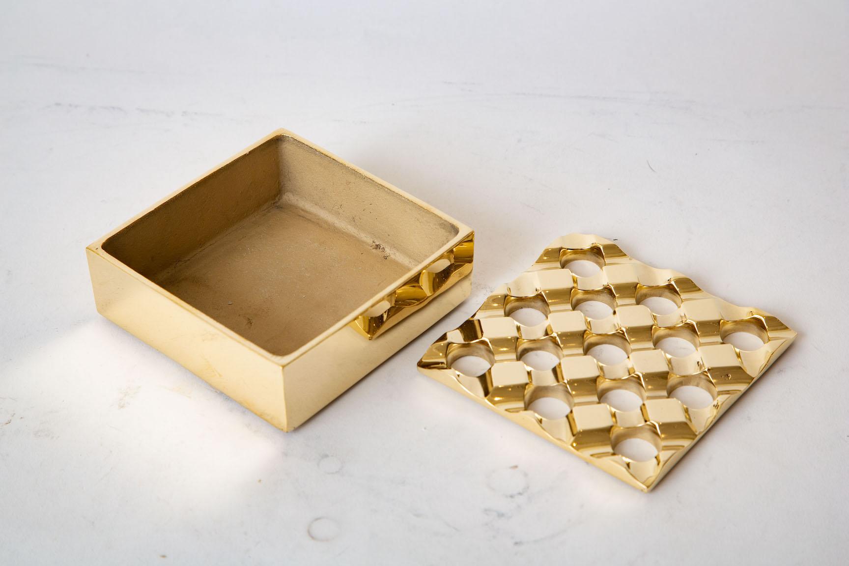 Solid Brass Ashtray or Desk Accessory by Backstrom Holger & Bo Ljungberg Sweden 1