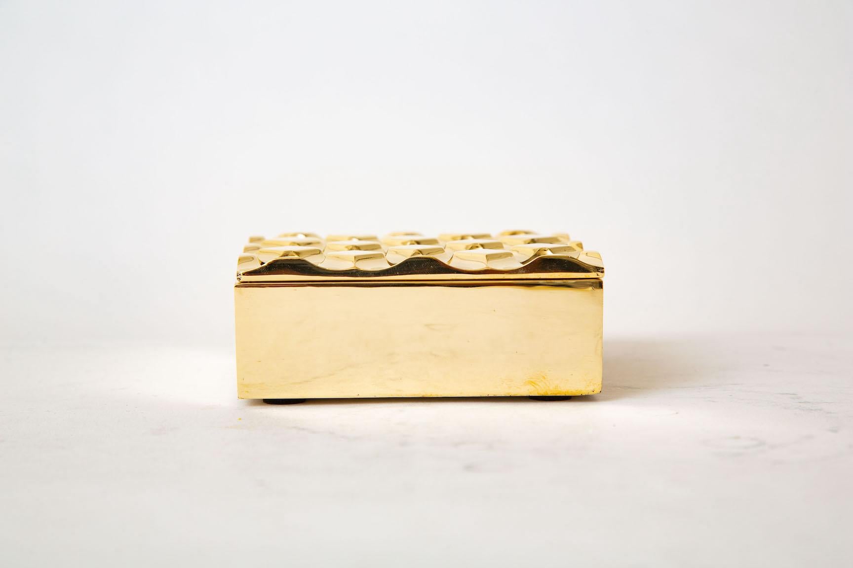 Solid Brass Ashtray or Desk Accessory by Backstrom Holger & Bo Ljungberg Sweden 2