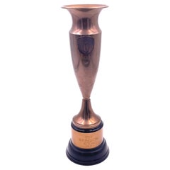 Vintage Solid Brass & Bakelite Trophy Cup Engraved Logo Los Angeles Speedboat Assn 1938