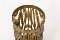 Solid Brass Basket Weave Umbrella Stand