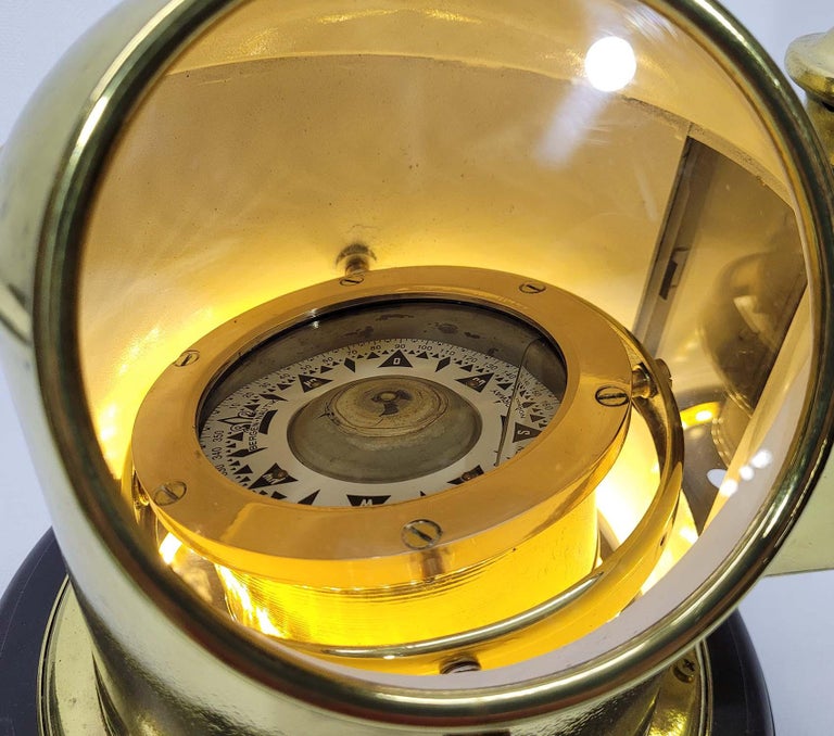 Solid Brass Boat Compass Binnacle For Sale at 1stDibs