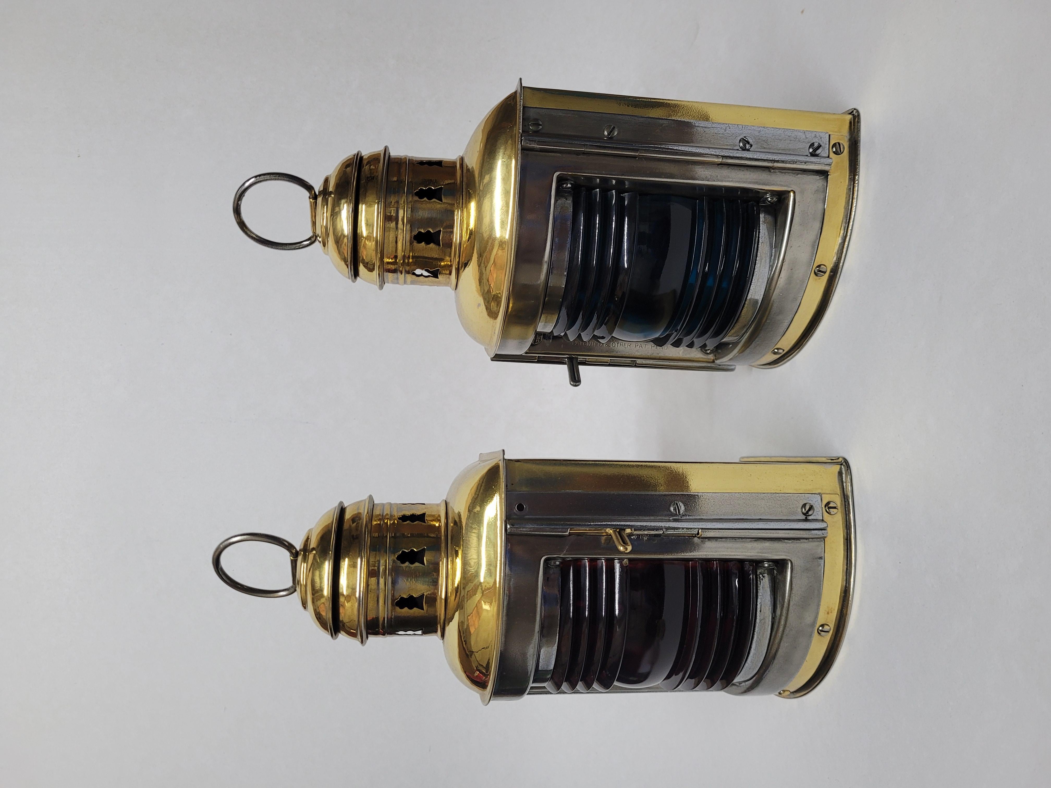 Solid Brass Boat Lanterns by Perko For Sale 2