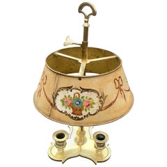 Solid Brass Bouillotte Lamp with Heart Decorated Lever