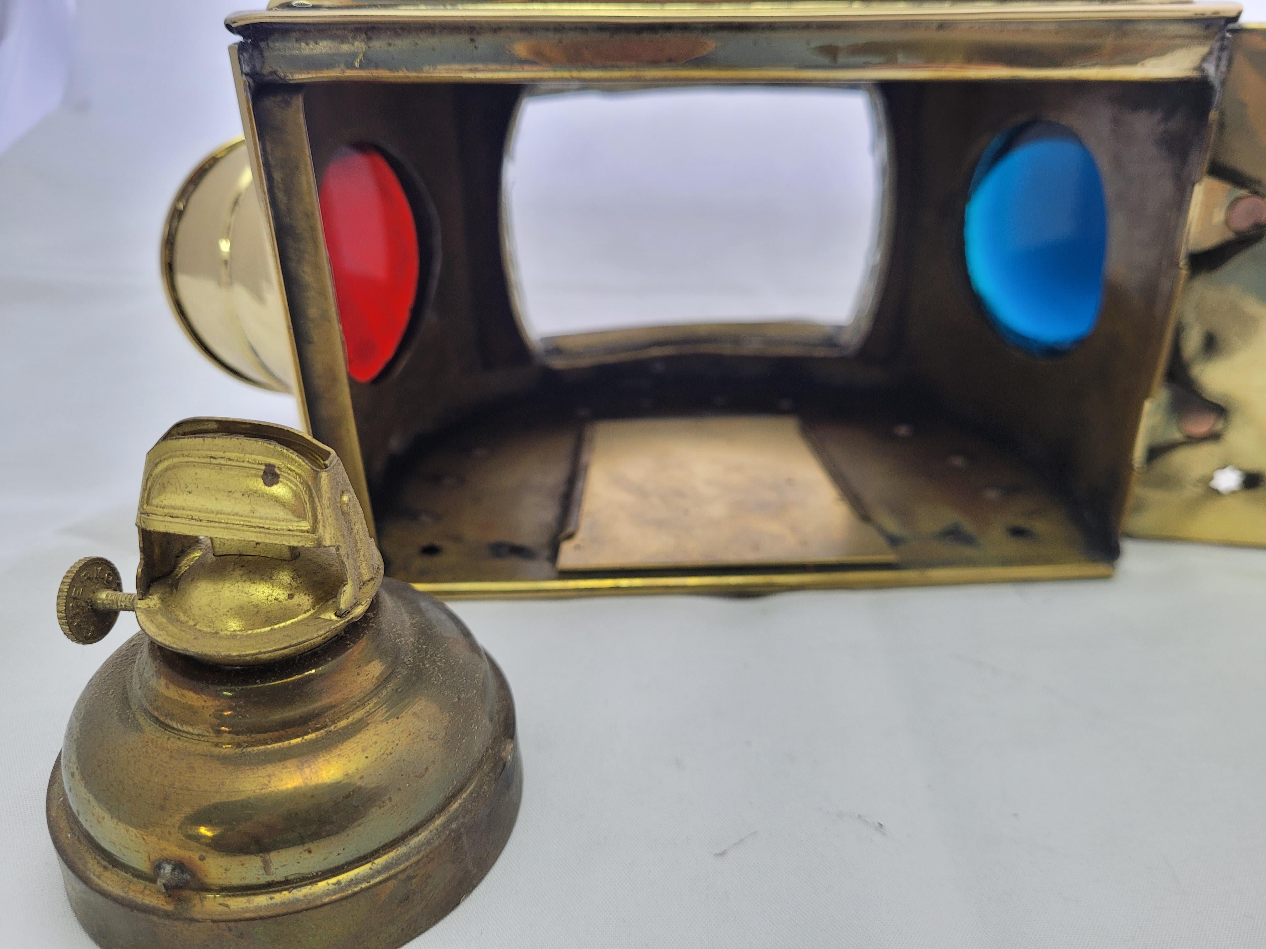 Solid Brass Bow Lantern from a Yacht For Sale 9