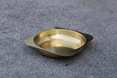 Solid Brass Bowl Italian Design Ovoid Gold, 1970