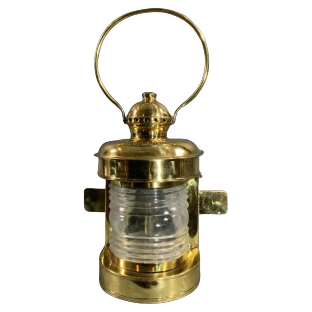 Solid Brass Bowlight Boat Lantern For Sale