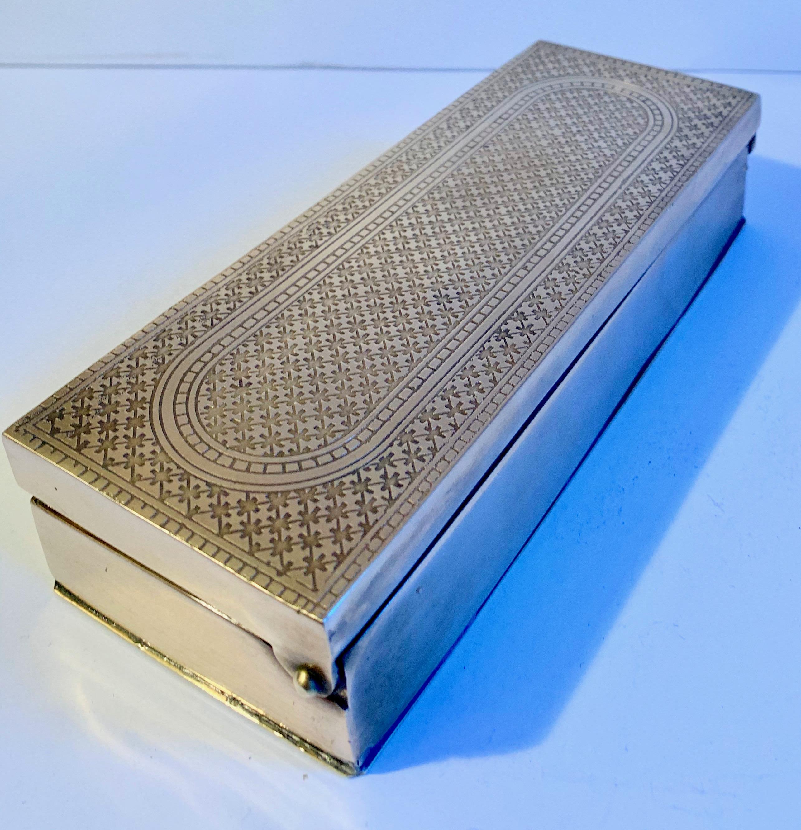 Solid Brass Box with Intricate Design 2