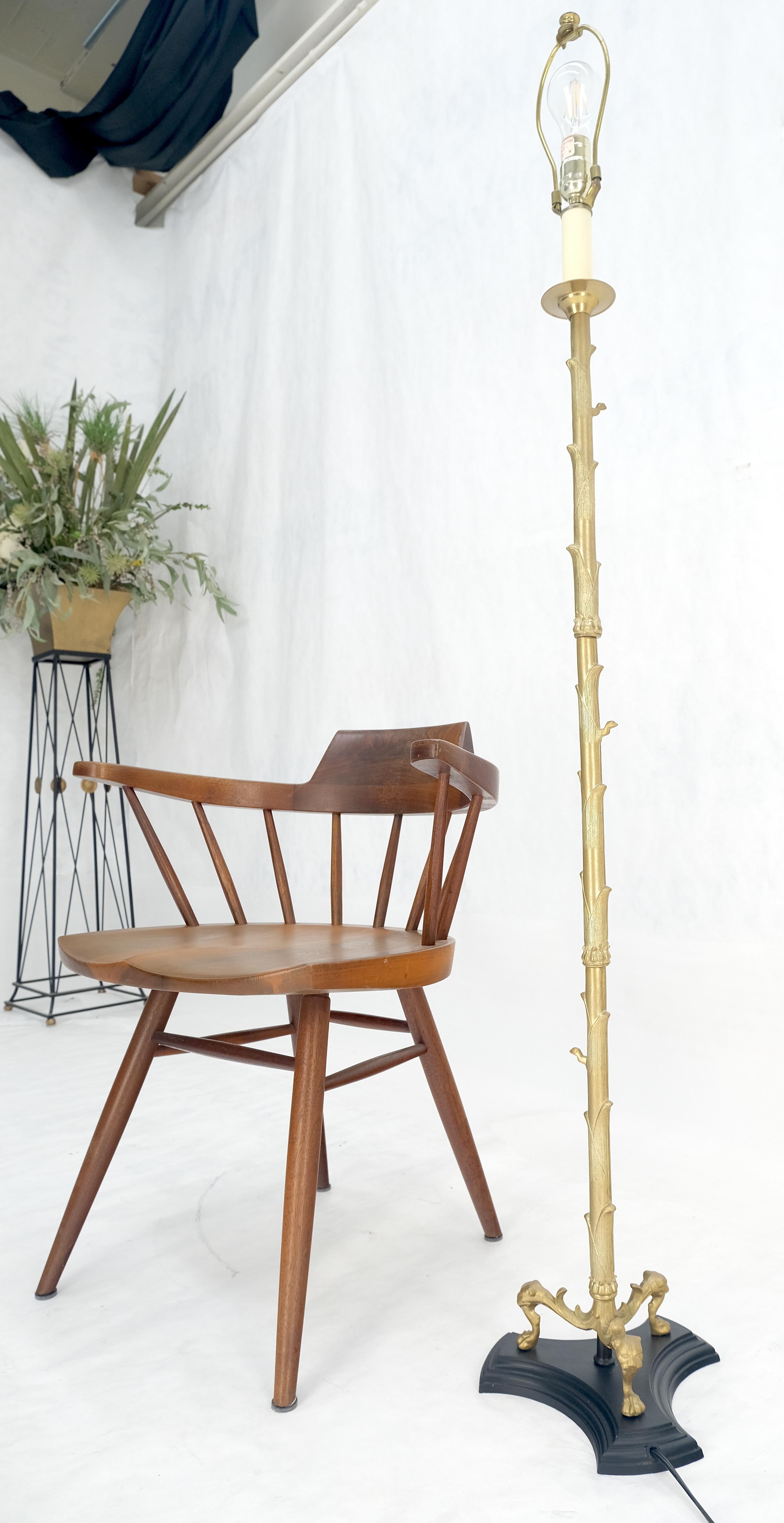 Lampadaire en laiton massif Bronze Faux Twig Tripod Claw Feet Base Super Fine Quality en vente 8