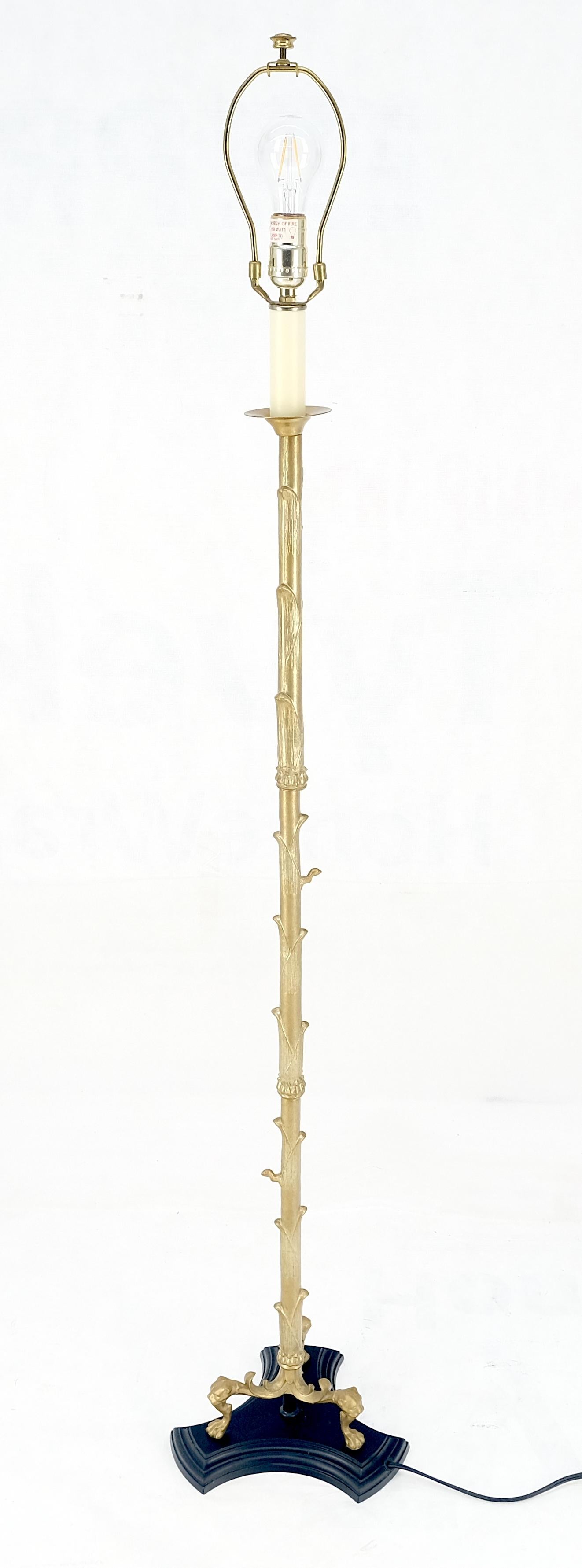 Lampadaire en laiton massif Bronze Faux Twig Tripod Claw Feet Base Super Fine Quality Excellent état - En vente à Rockaway, NJ