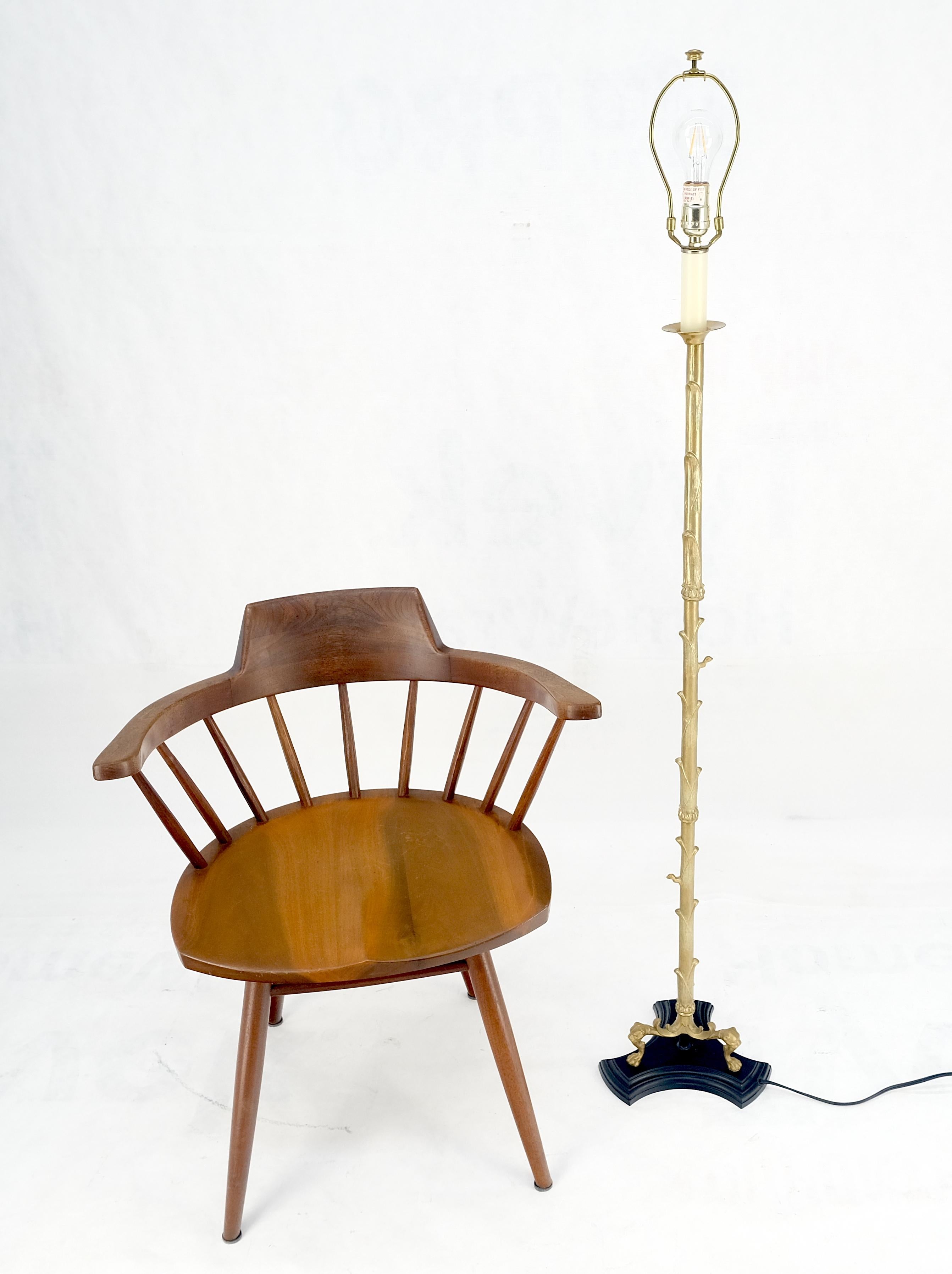 Lampadaire en laiton massif Bronze Faux Twig Tripod Claw Feet Base Super Fine Quality en vente 3
