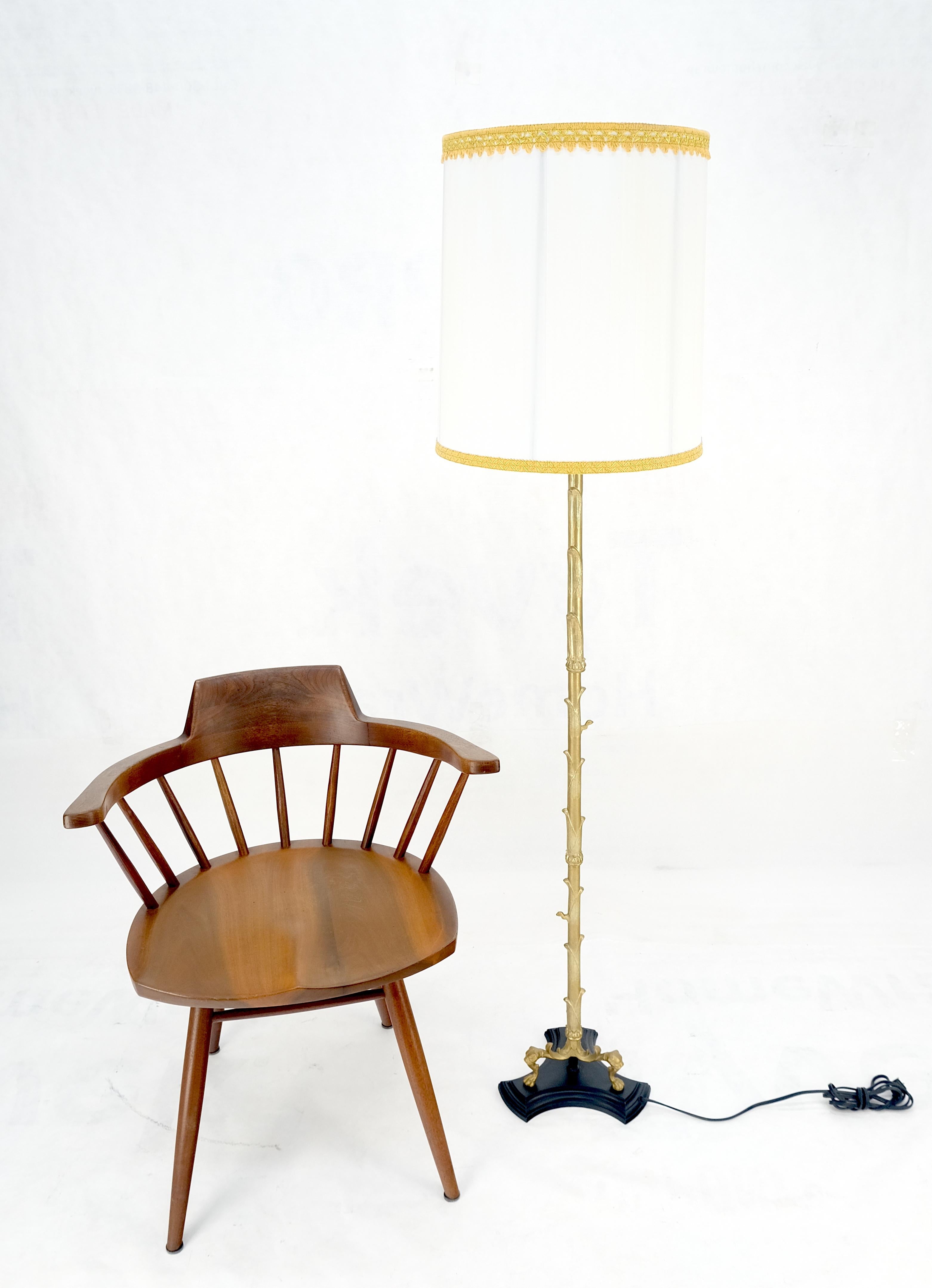 Lampadaire en laiton massif Bronze Faux Twig Tripod Claw Feet Base Super Fine Quality en vente 4