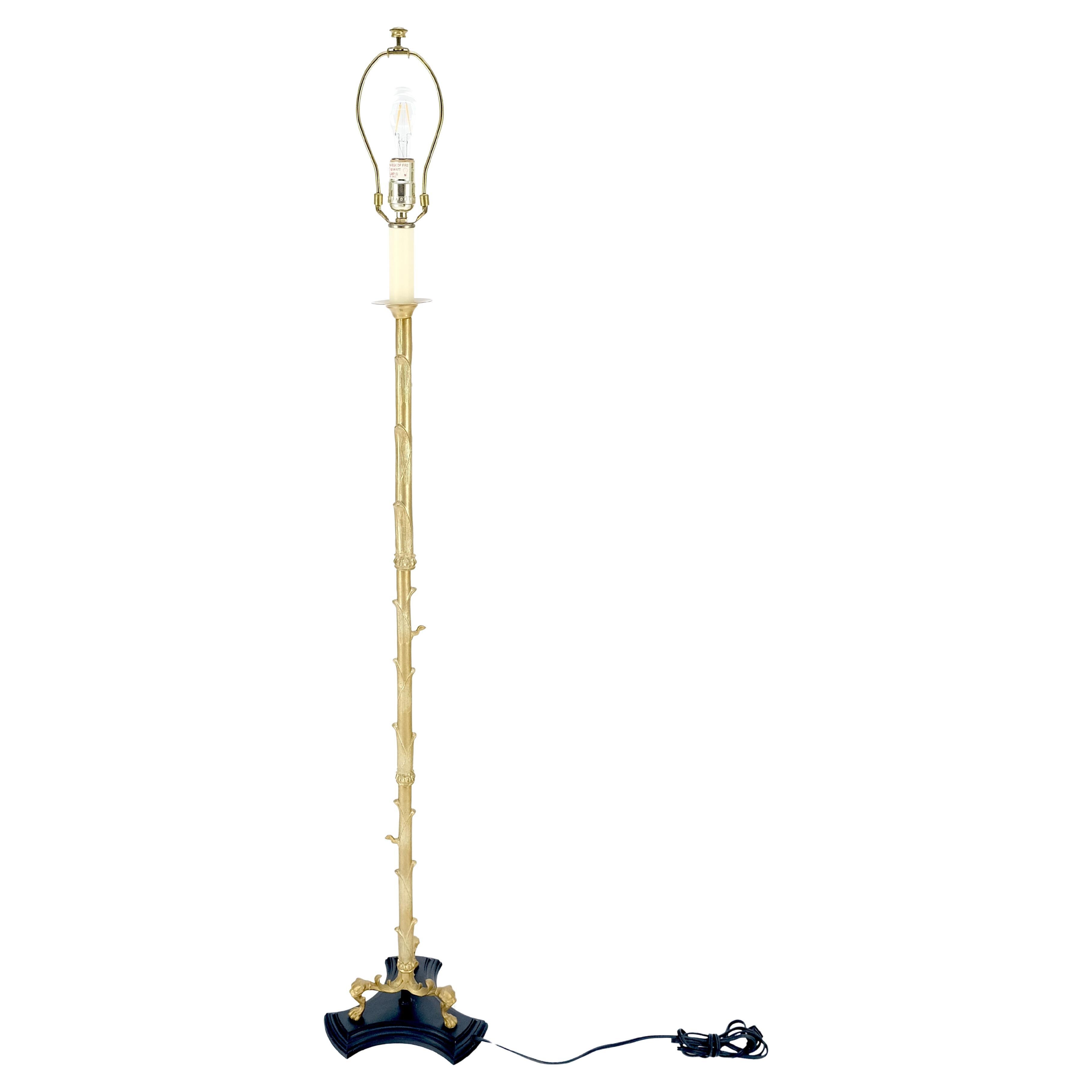 Lampadaire en laiton massif Bronze Faux Twig Tripod Claw Feet Base Super Fine Quality