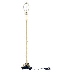 Lampada da terra a treppiede con piedi ad artiglio in ottone massiccio, bronzo, finto ramoscello, qualità eccellente