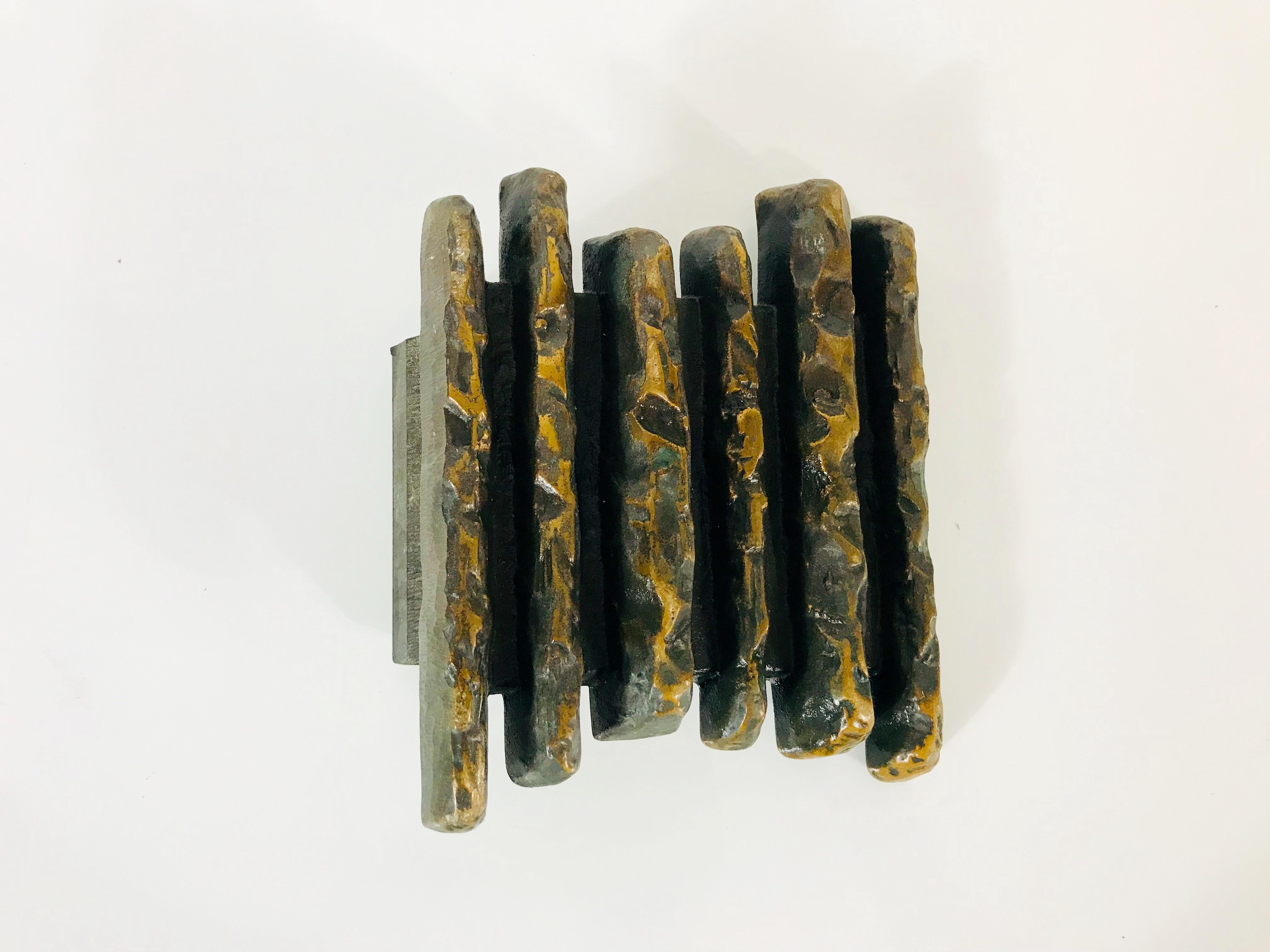 Solid Brass Brutalist Design Door Handle, Germany, 1960 2
