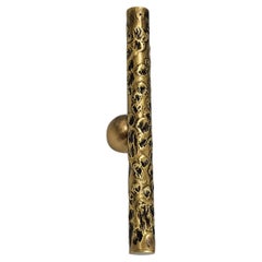 Cassetto in ottone testurizzato Pull  12 cm x Ø 1,2 cm