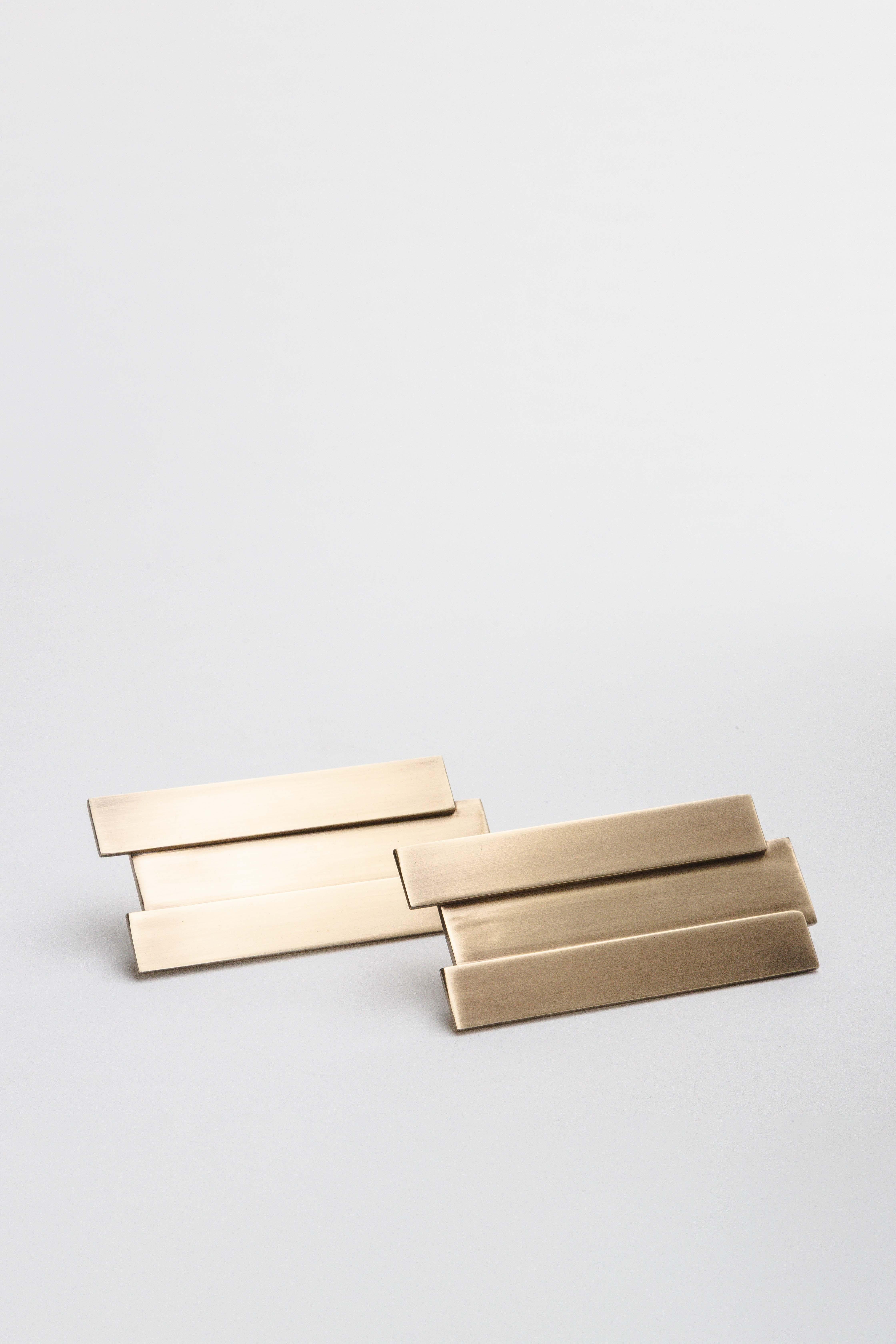 Solid brass cabinet pull 13/6cm Art deco collection For Sale 3