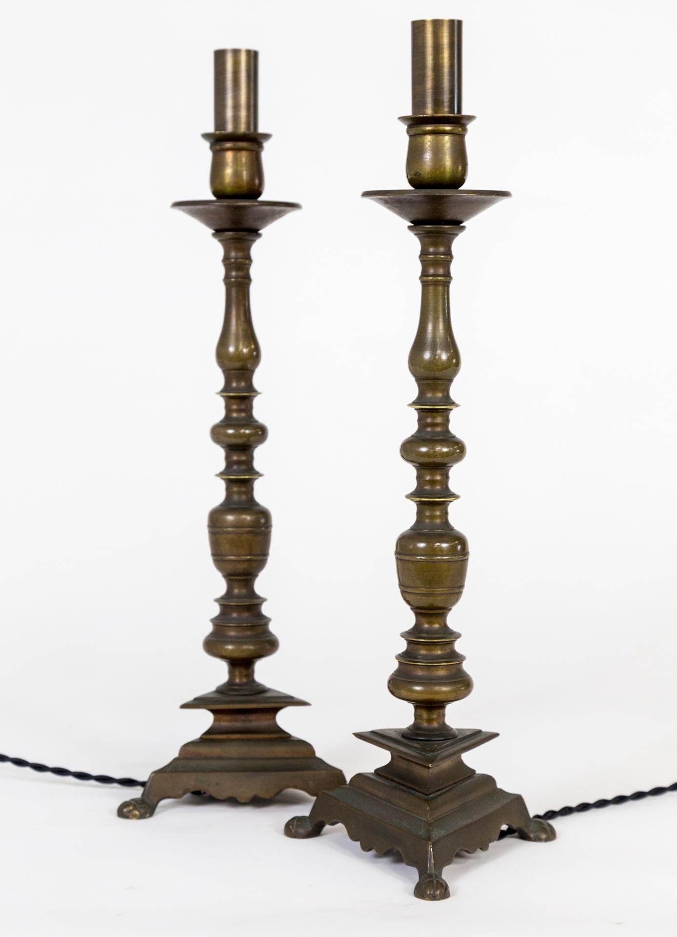 Solid Brass Candlestick Table Lamps W, Candle Table Lamps Brass