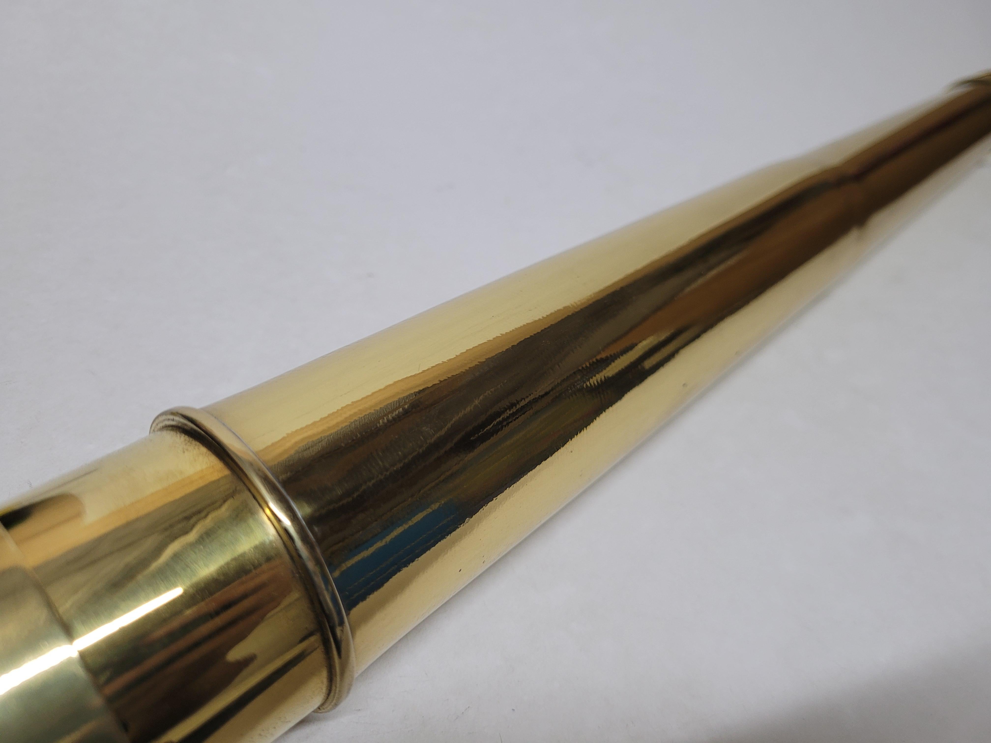 Solid Brass Captains Telescope For Sale 2