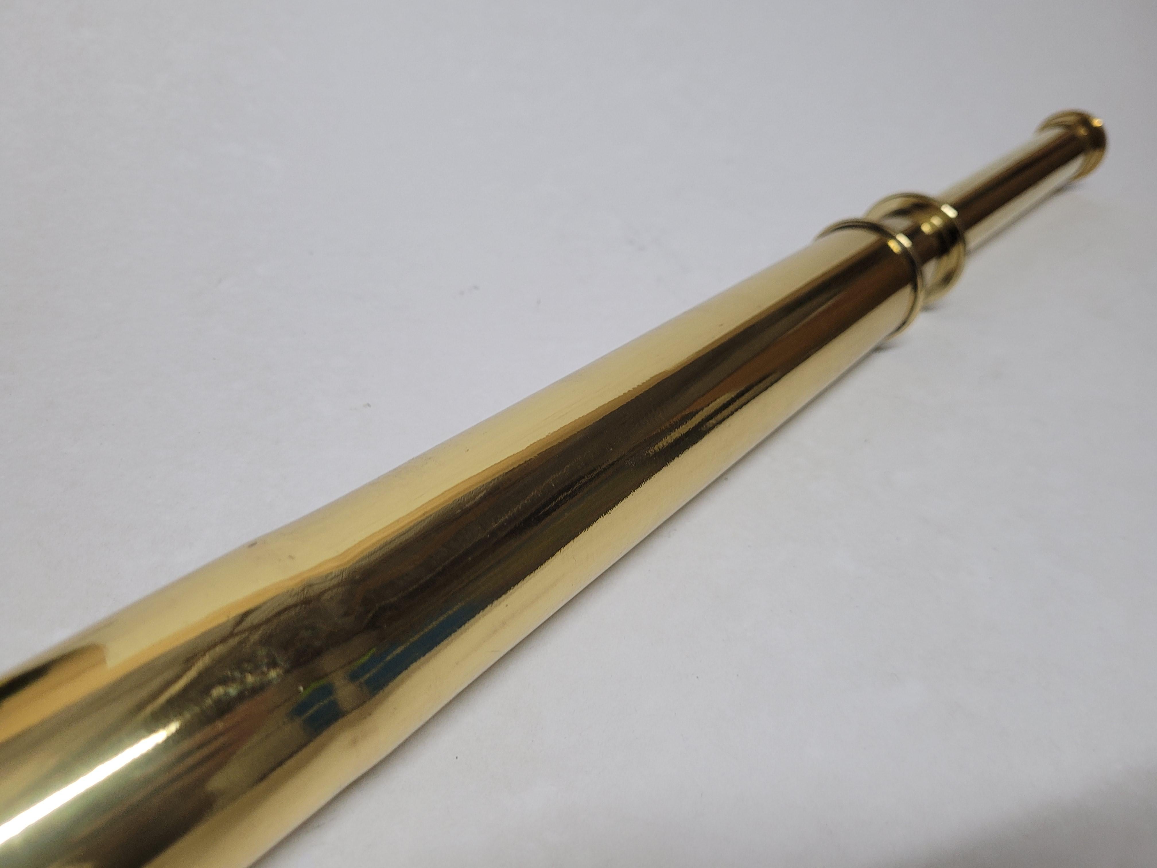 Solid Brass Captains Telescope For Sale 3