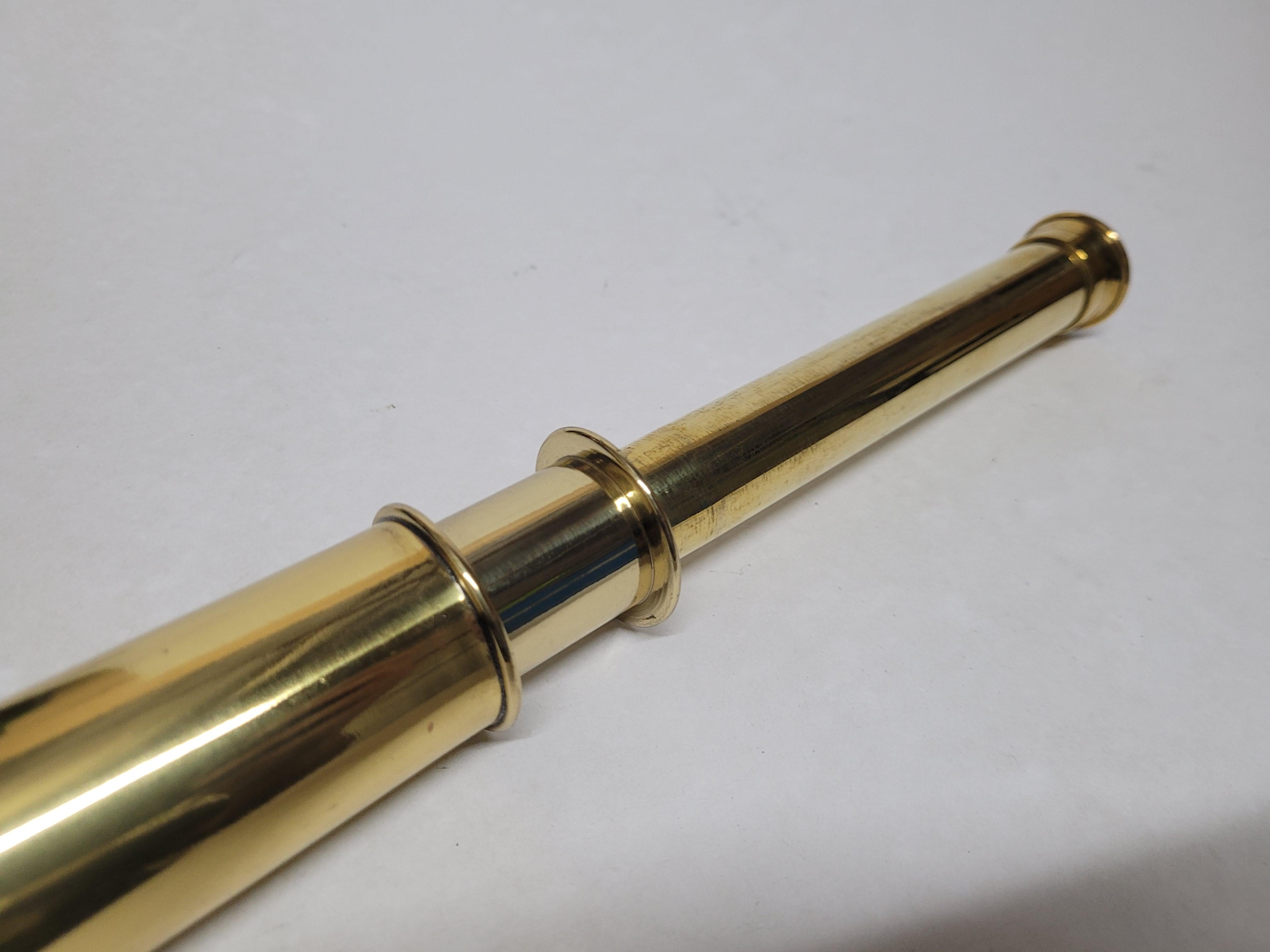 Solid Brass Captains Telescope For Sale 4