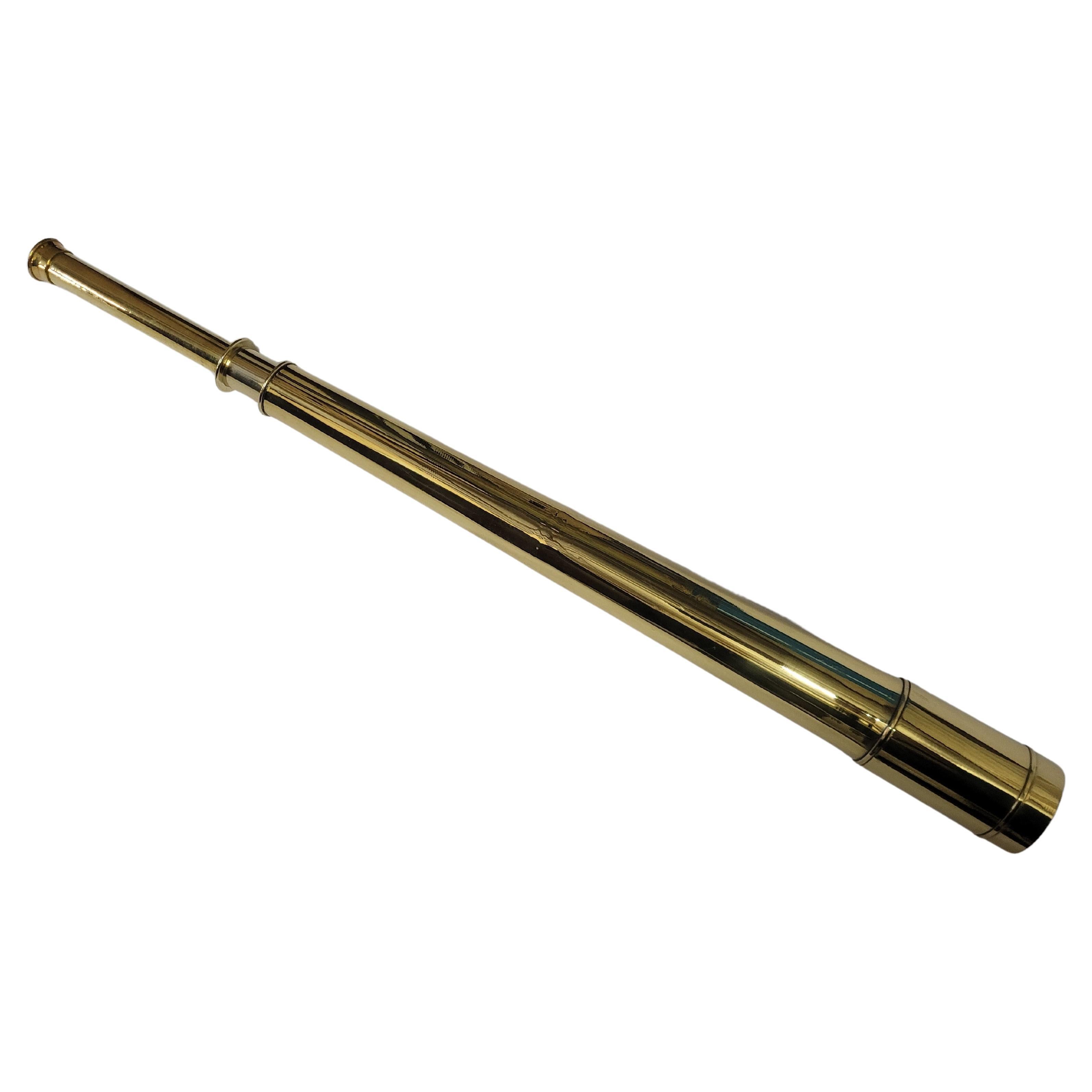 Solid Brass Captains Telescope For Sale