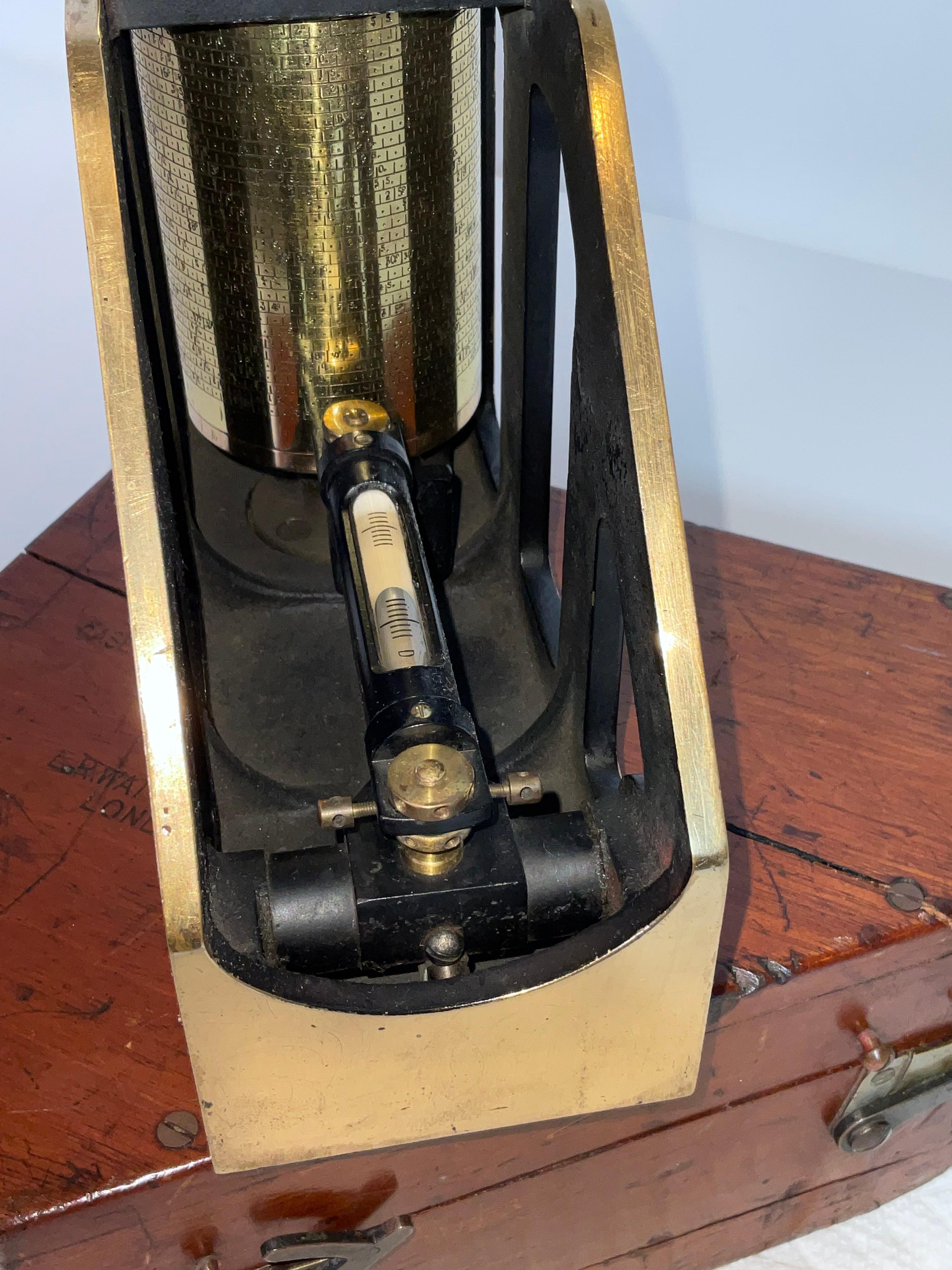 Solid Brass Case Inspectors Clinometer Mark I For Sale 7