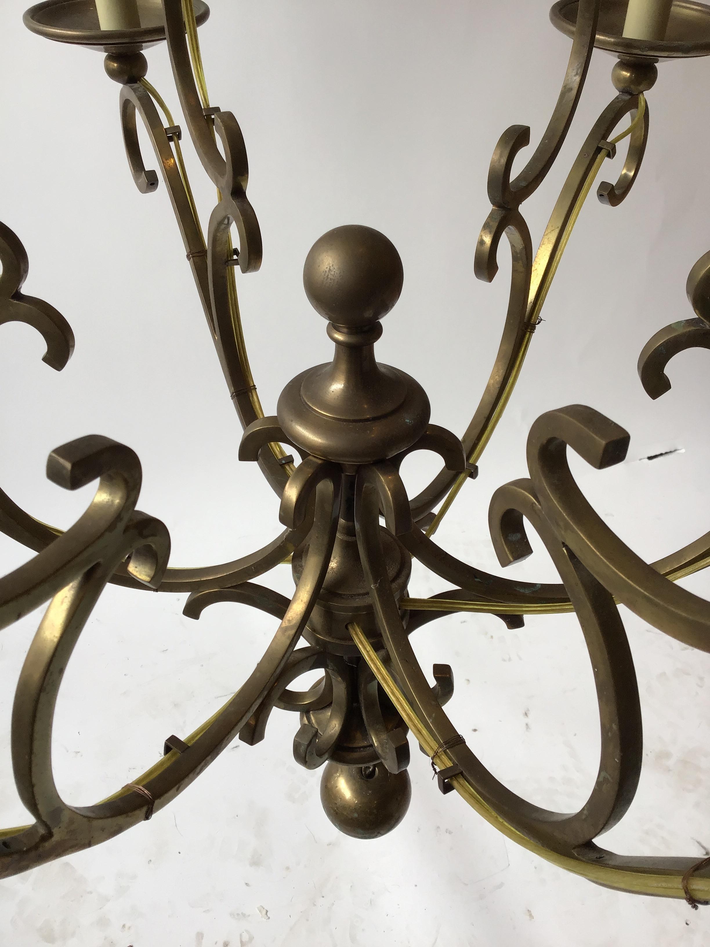 Solid Brass Chandelier with Ball 5