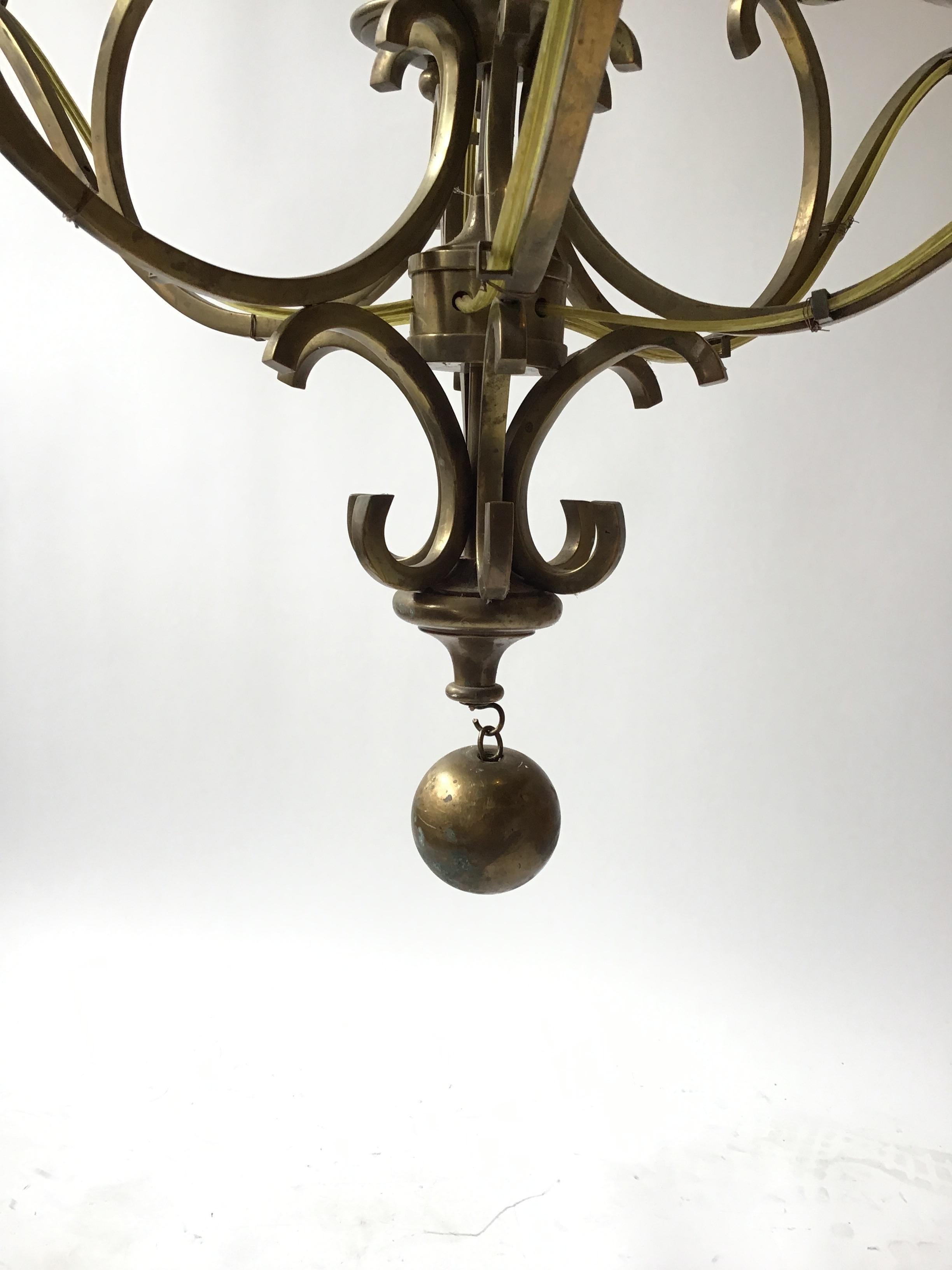 Solid Brass Chandelier with Ball 6