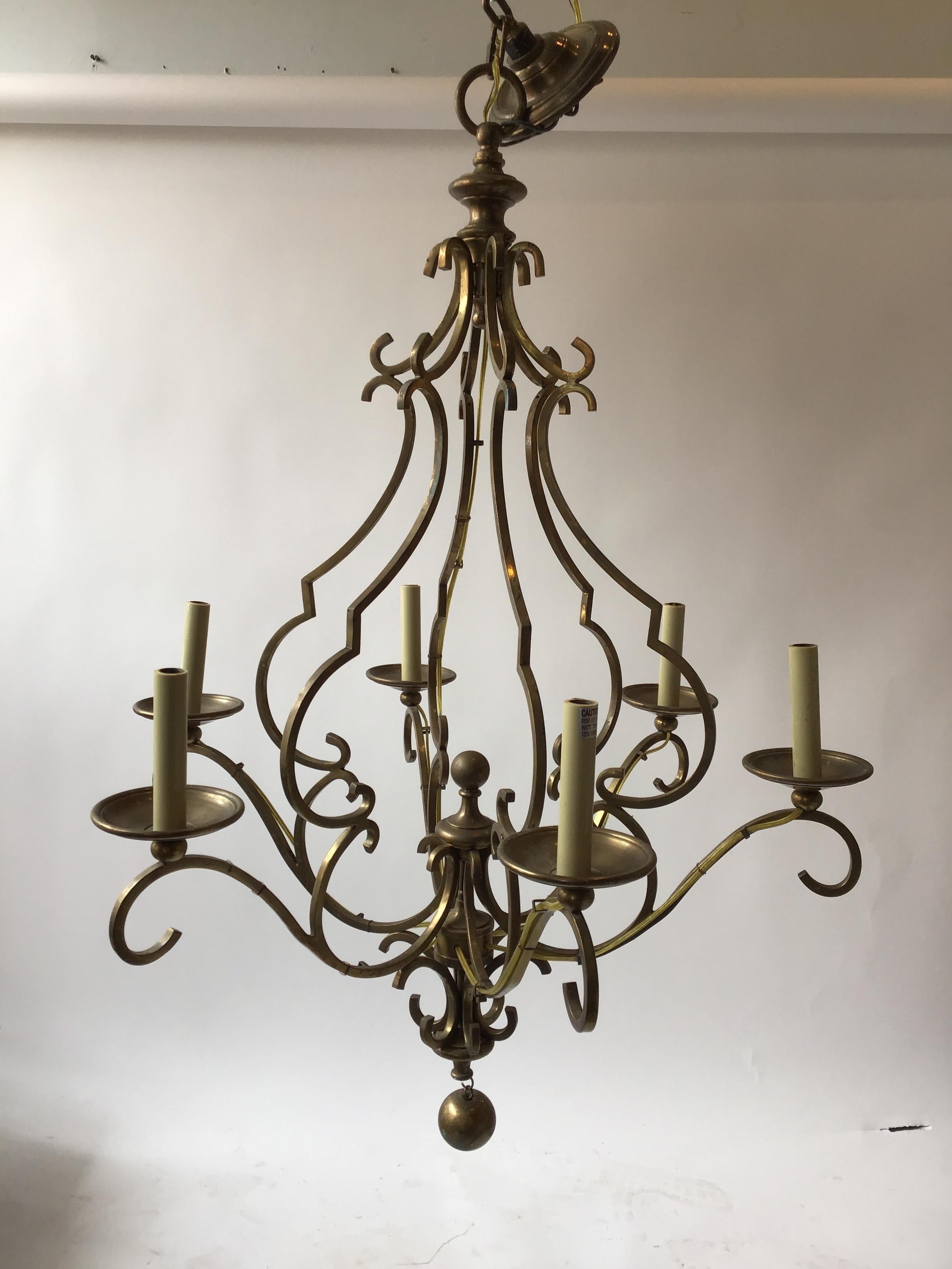 brass ball chandelier