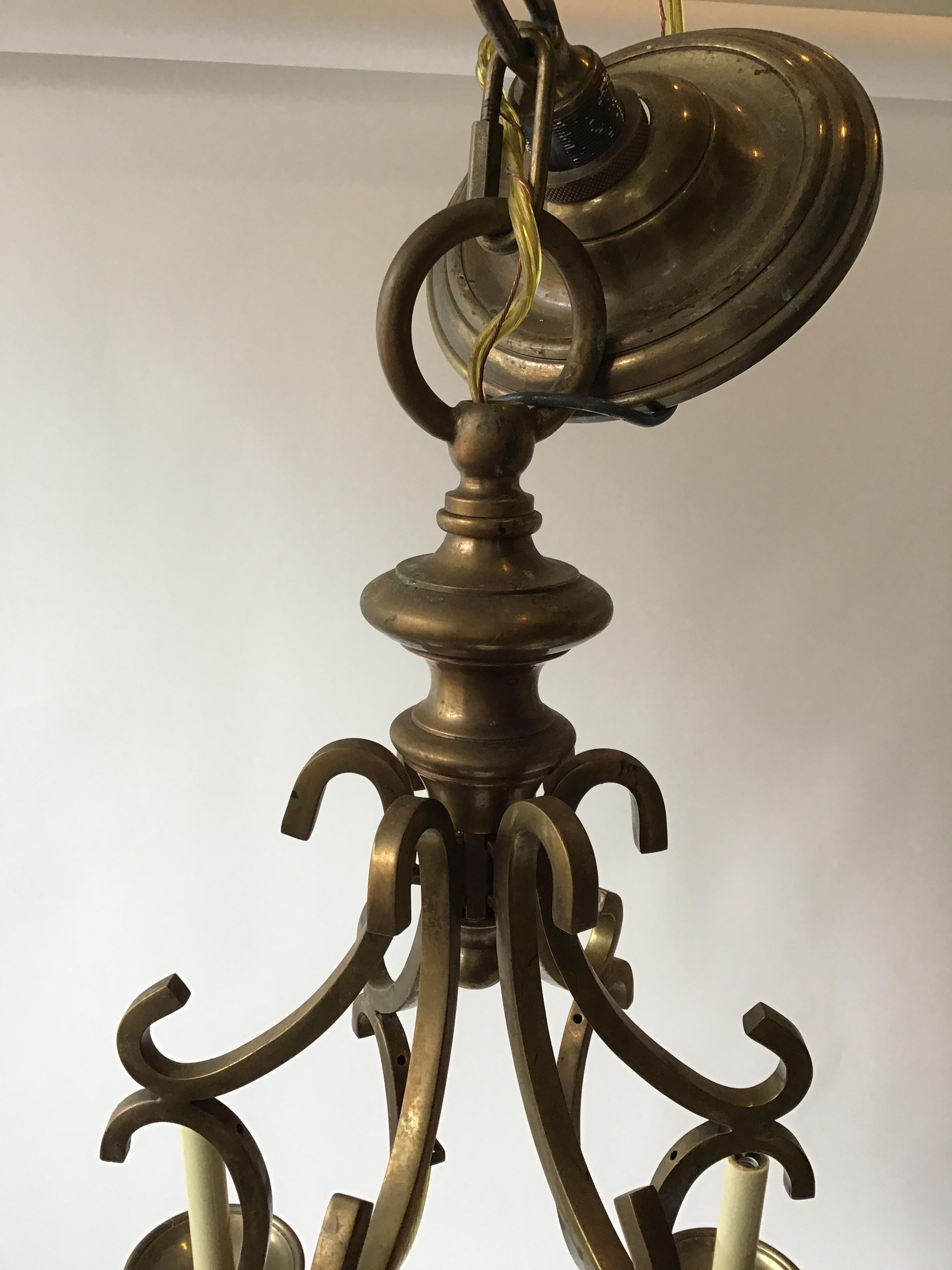 Solid Brass Chandelier with Ball 1