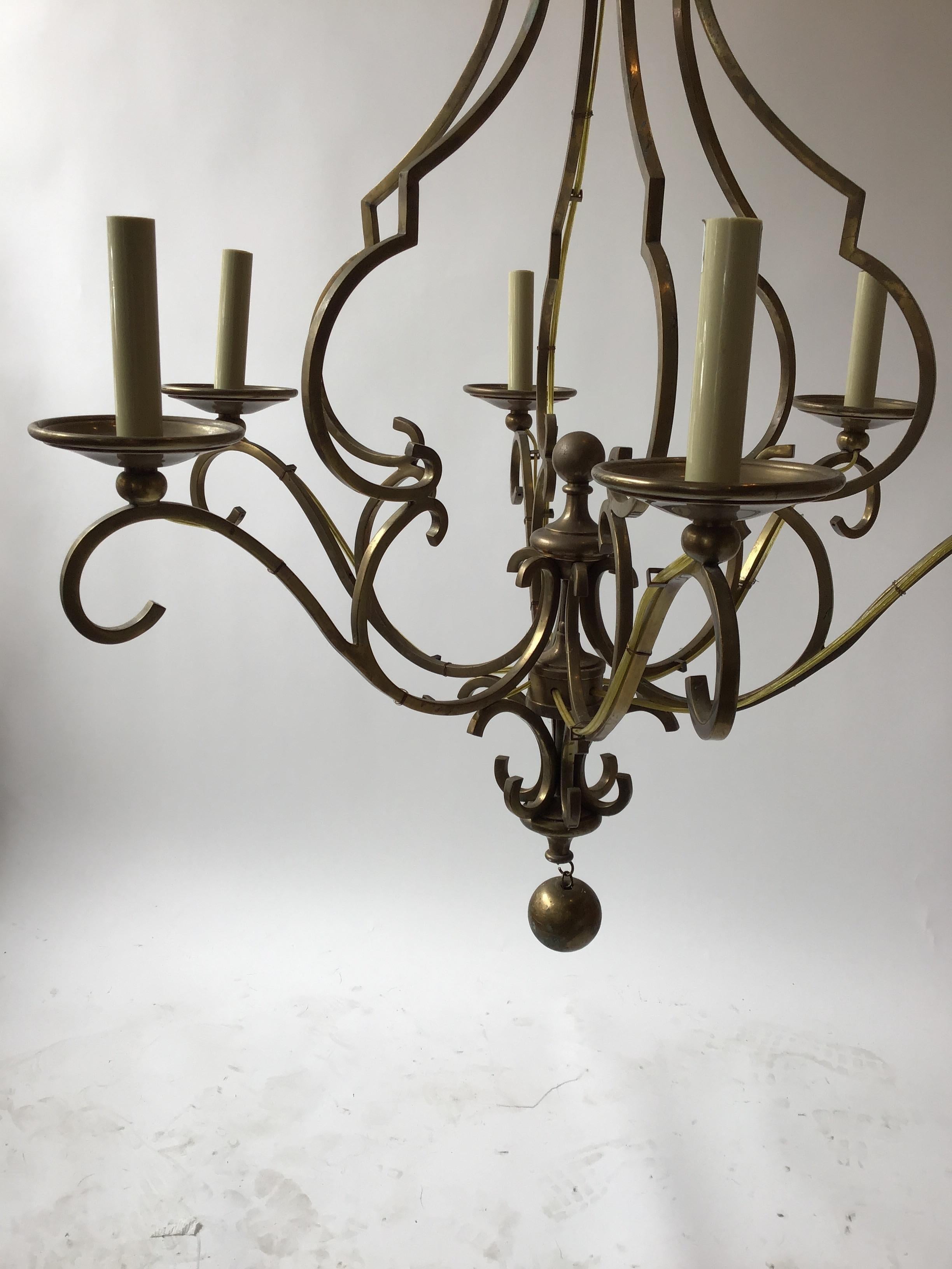 Solid Brass Chandelier with Ball 3