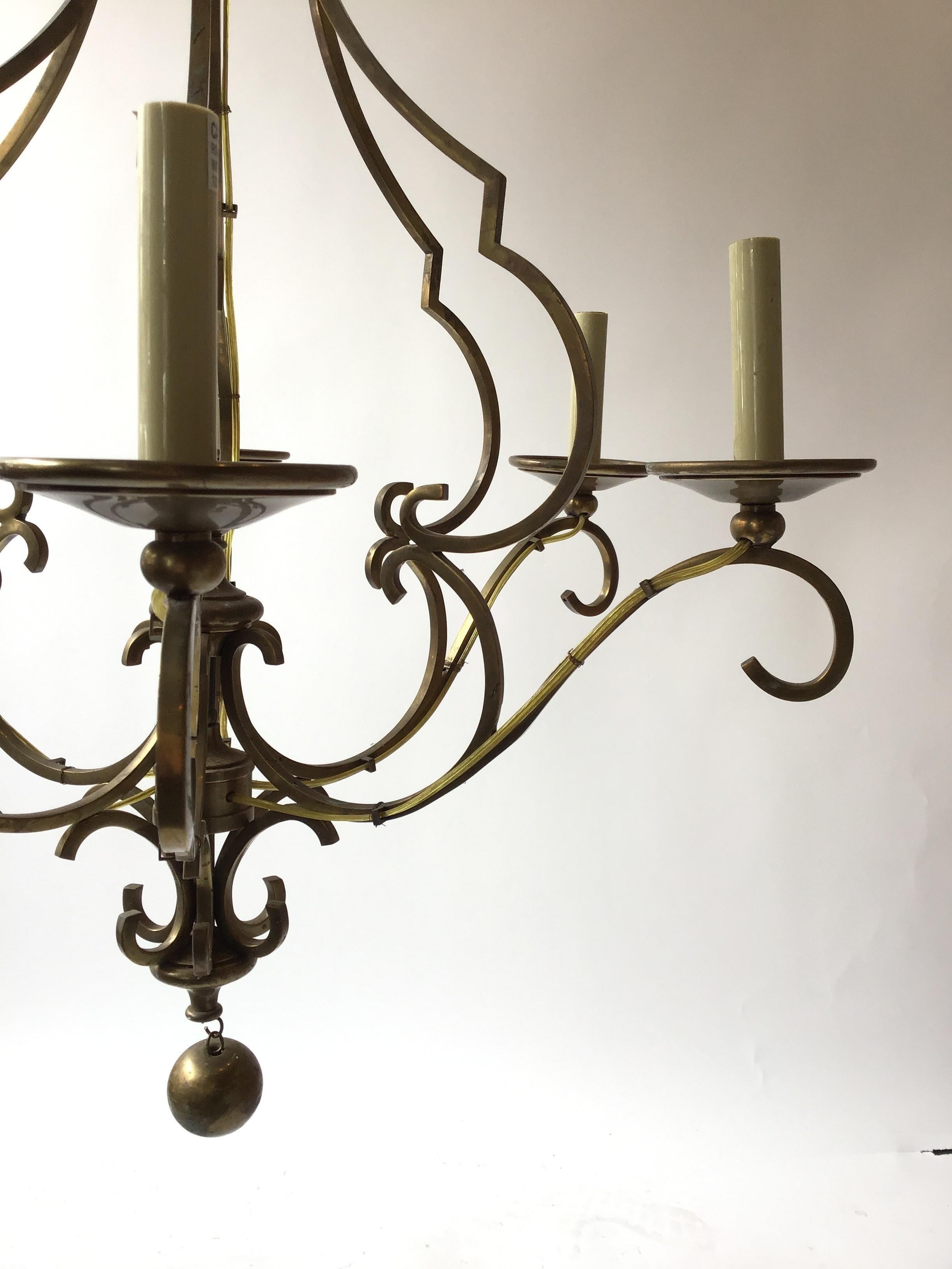 Solid Brass Chandelier with Ball 4