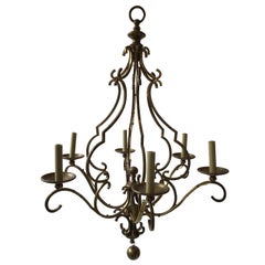 Solid Brass Chandelier with Ball