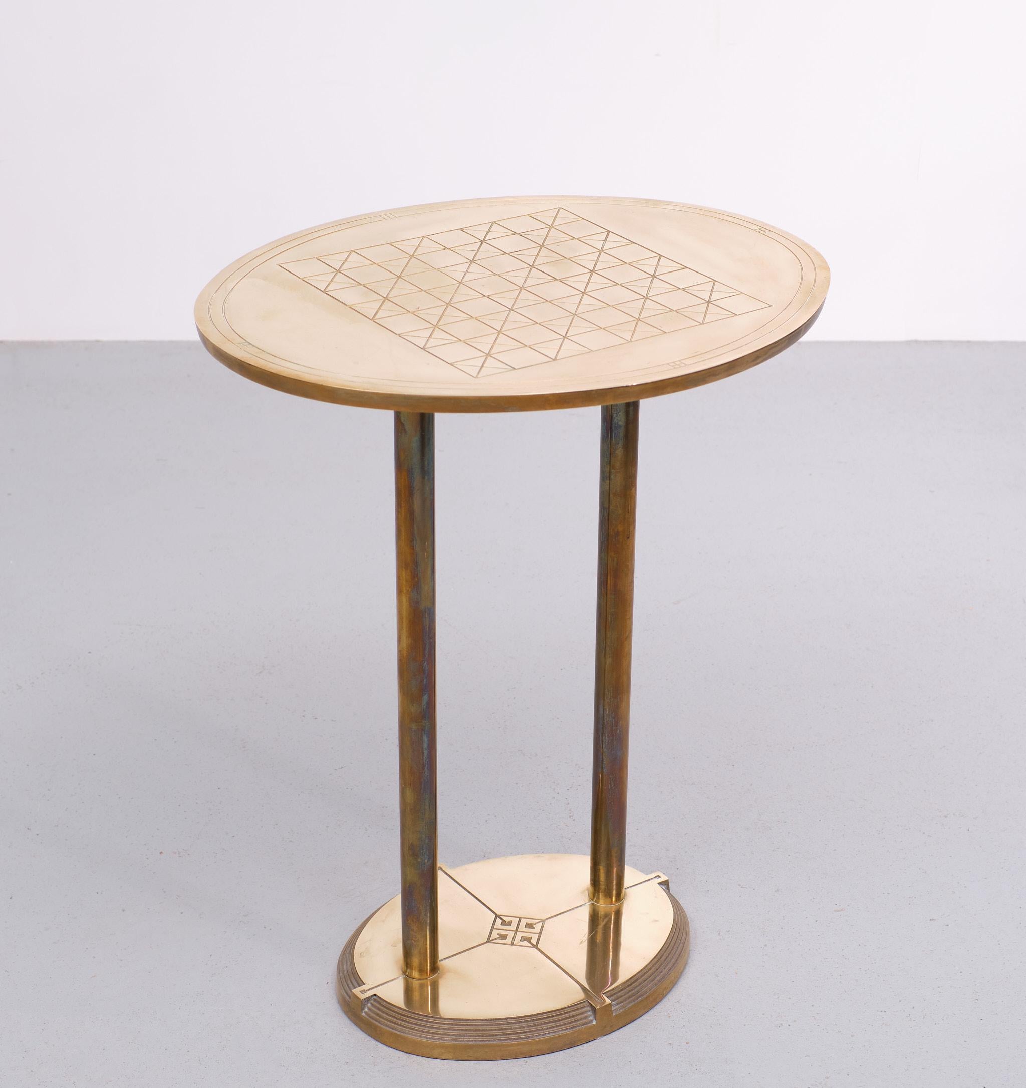 Dutch Solid Brass Chest Table Peter Ghyczy, 1970s 
