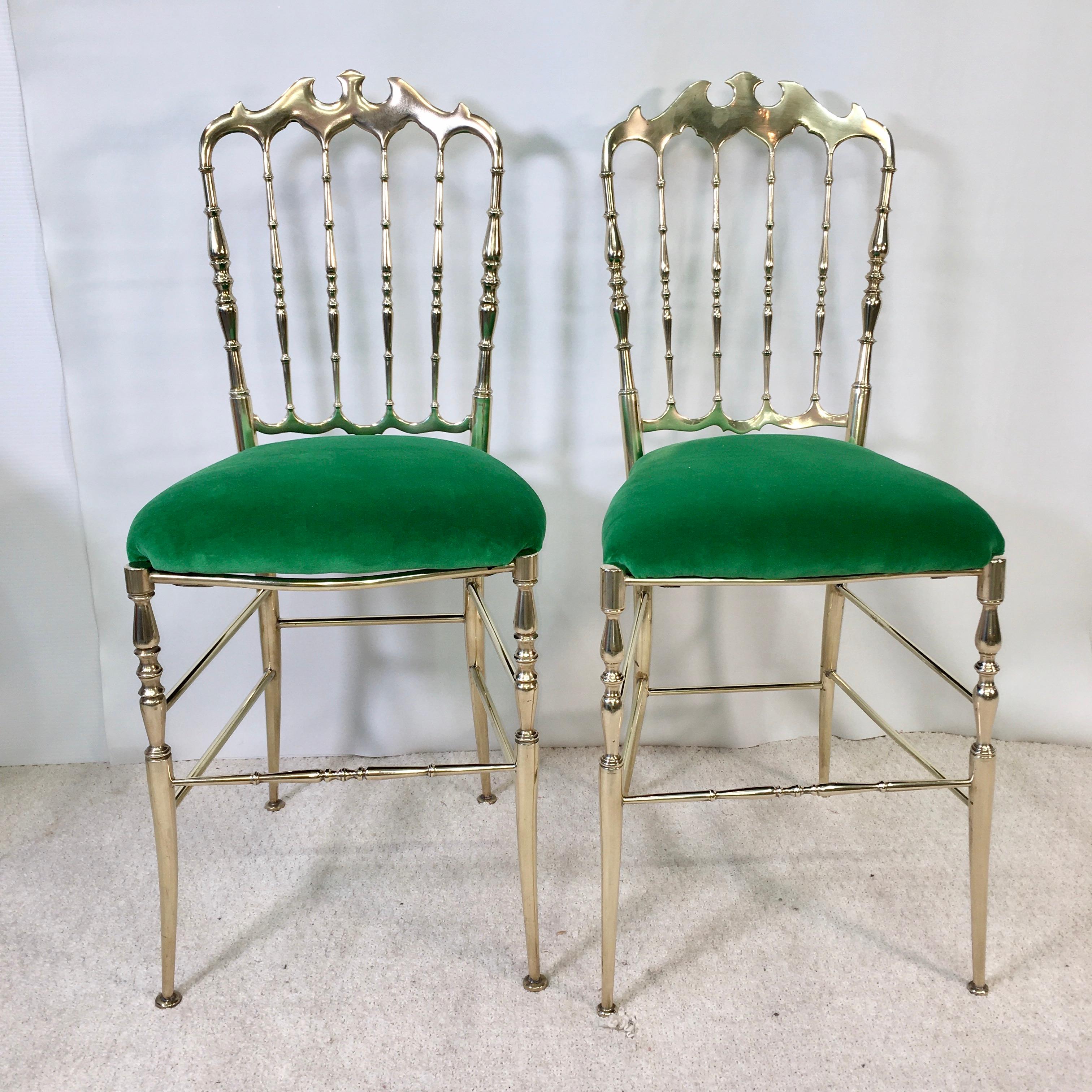 Mid-Century Modern Solid Brass Chiavari Chairs 'Five'