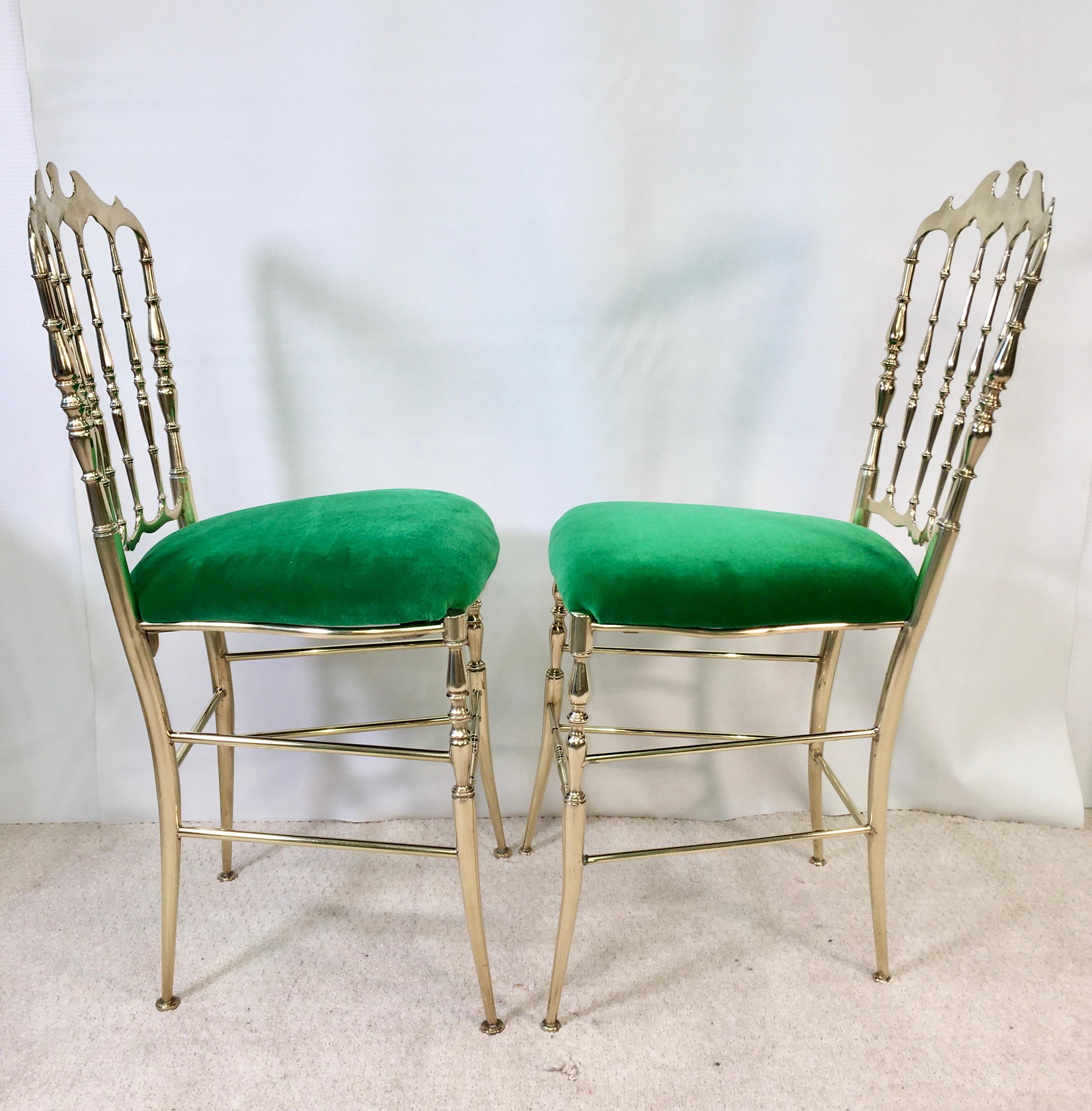 Mid-20th Century Solid Brass Chiavari Chairs 'Five'