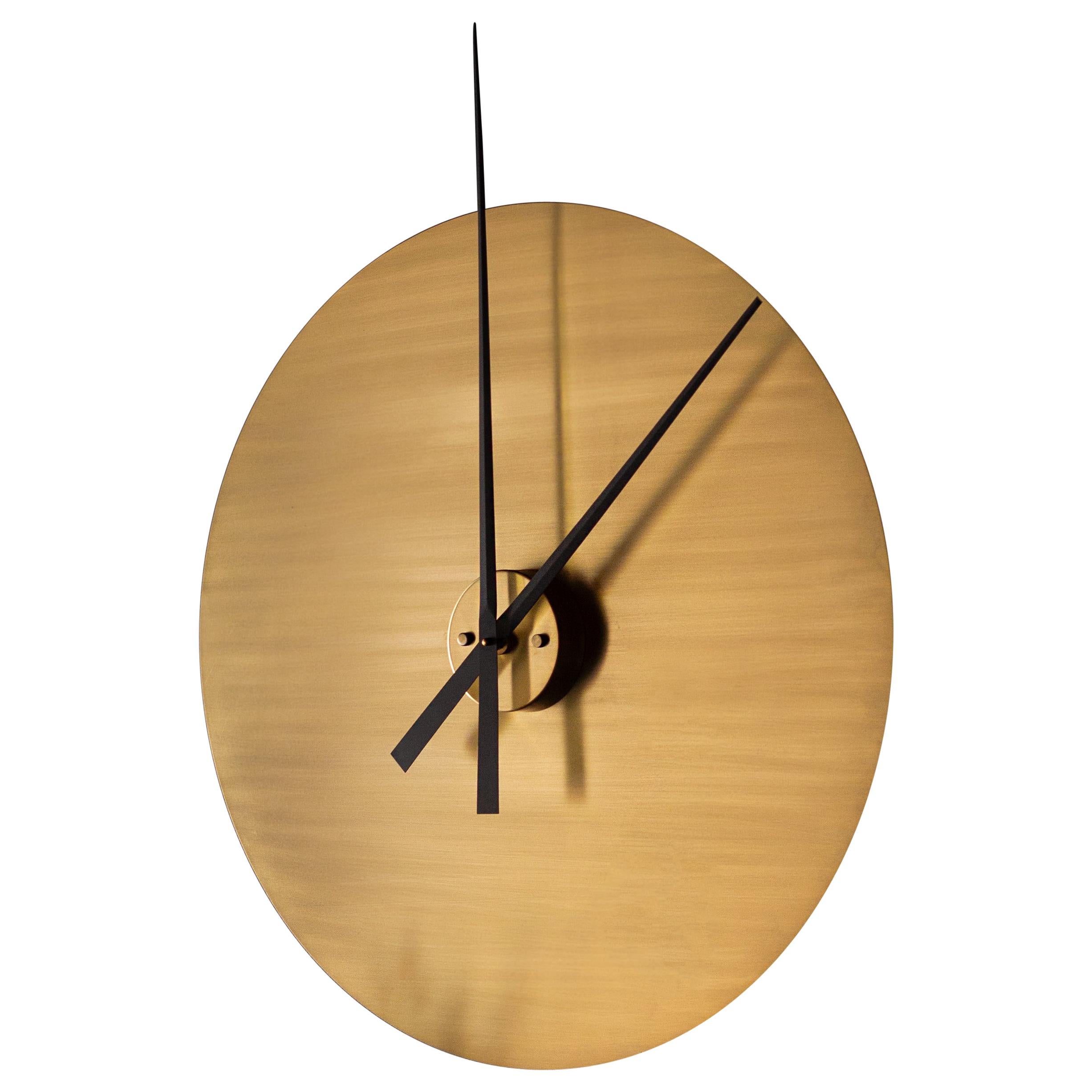 Solid Brass Clock For Sale
