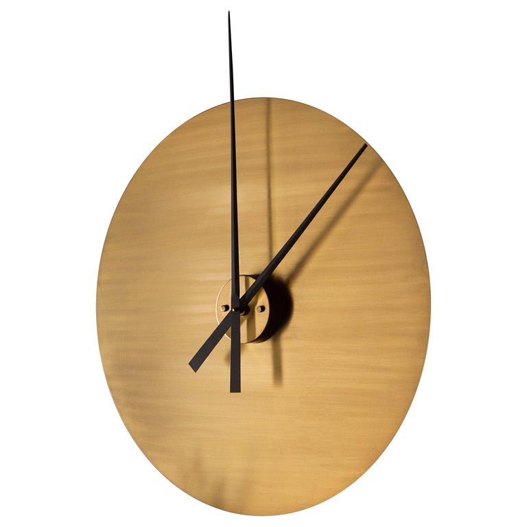 Solid Brass Clock For Sale at 1stDibs