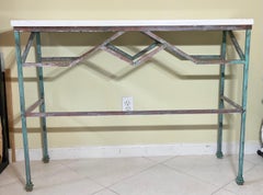 Konsole oder Flurtisch aus massivem Messing