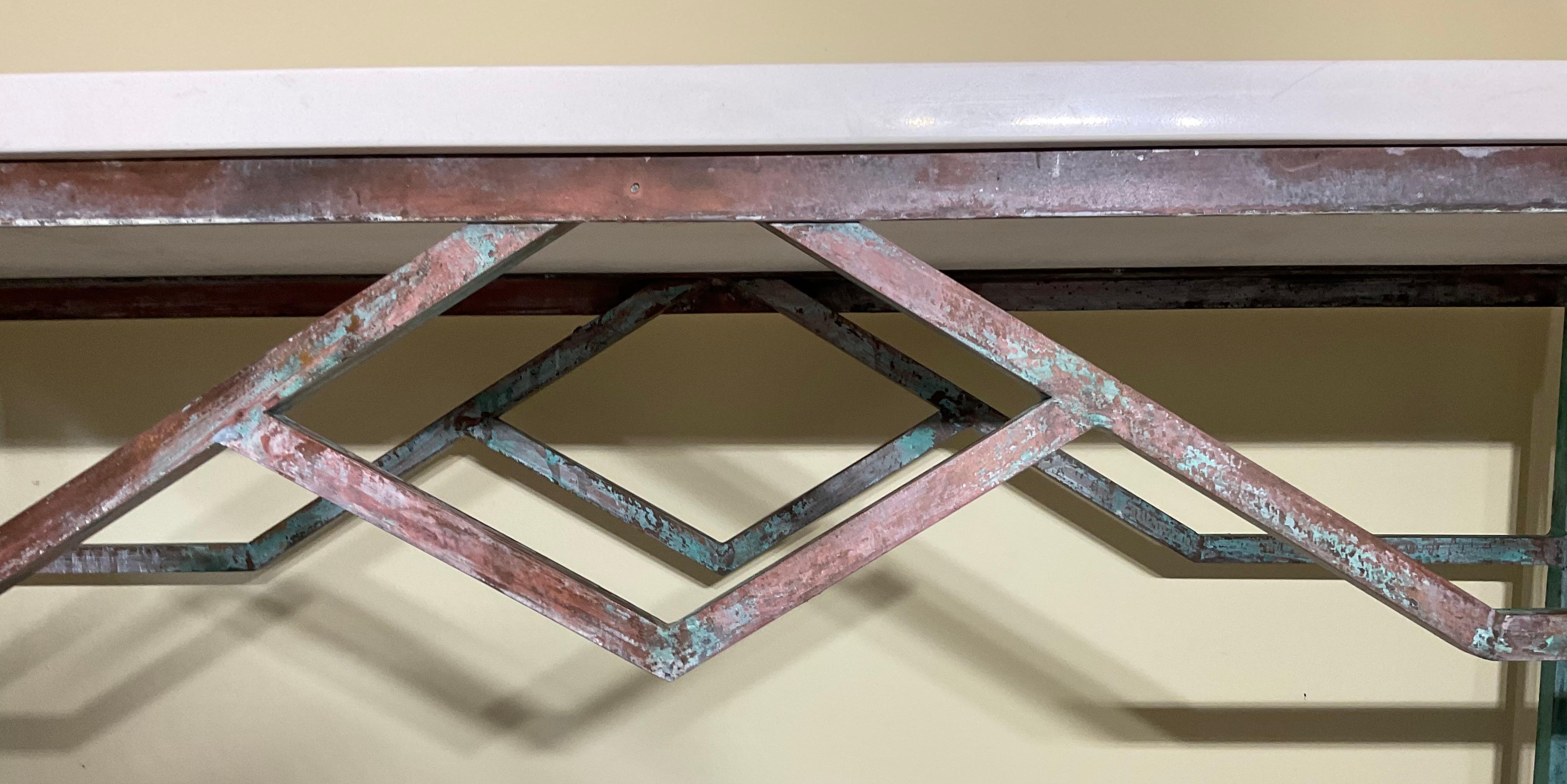 Solid Brass Console Or Hall Table  For Sale 2