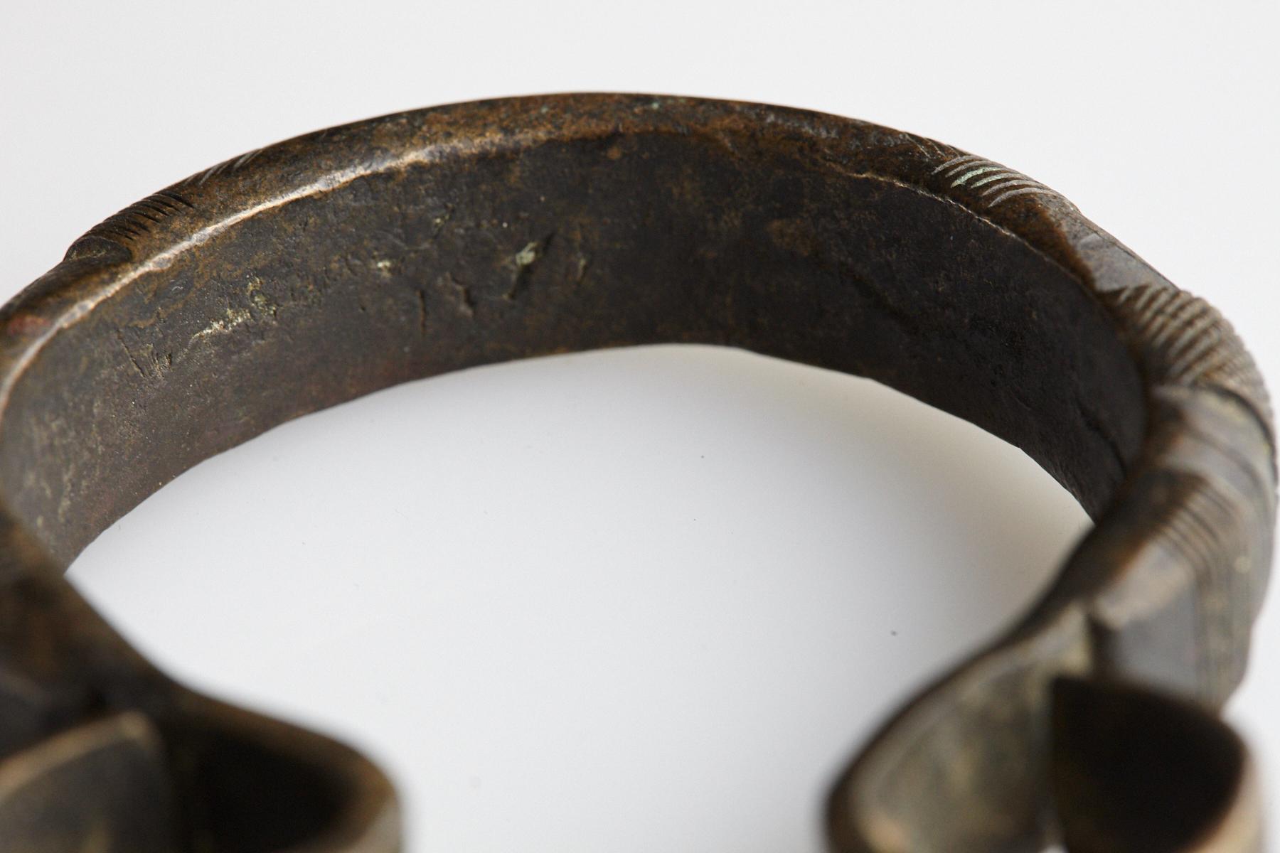 Solid Brass Currency Bracelet/Manilla, Gurma People, Burkina Faso, Early 20th C For Sale 3
