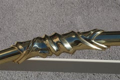 Solid Brass Curved Bed Italian Design 1970s Lipparini Made in Italy Gold