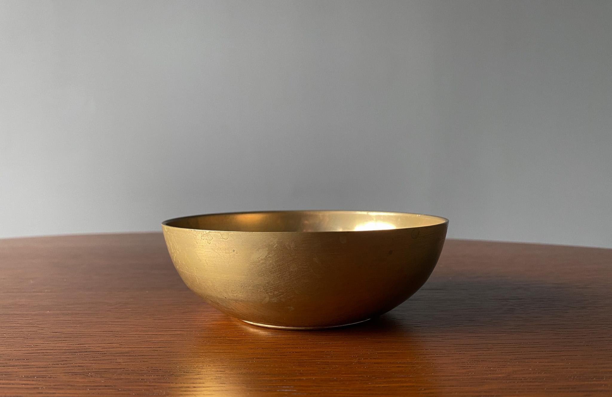 Solid Brass Decorative Bowl, Korea, 1970's.  Nice original patina.  