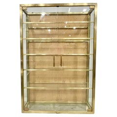 Vintage Solid Brass Display Vitrine