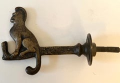 Solid Brass Door Coat Hook with Monkey
